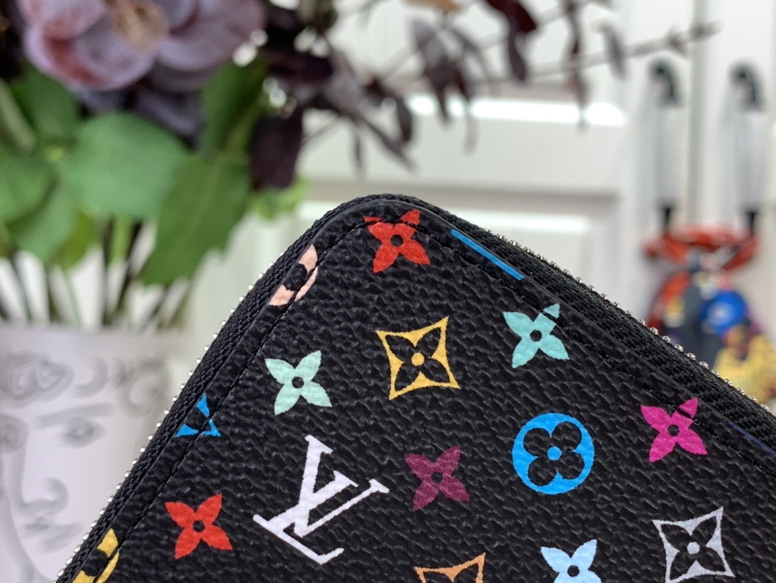 Louis Vuitton LV x TM Zippy Coin Purse Multicolored Black