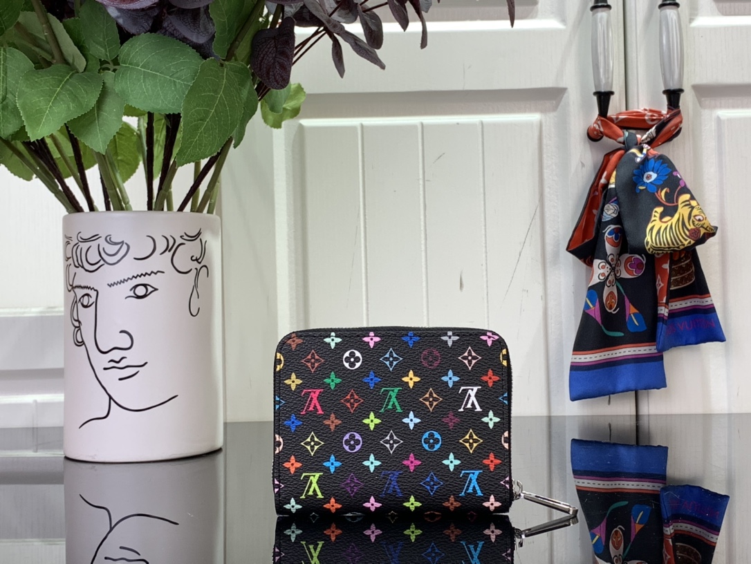 Louis Vuitton LV x TM Zippy Coin Purse Multicolored Black