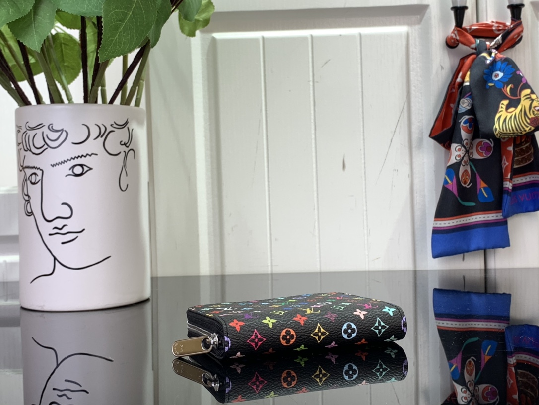 Louis Vuitton LV x TM Zippy Coin Purse Multicolored Black