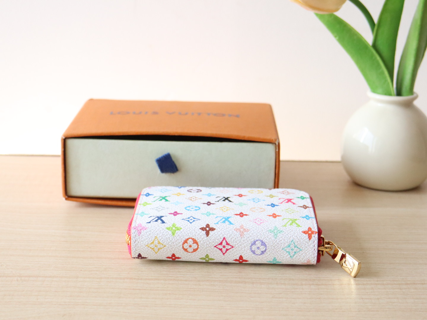 Louis Vuitton LV x TM Zippy Coin Purse Multicolored White