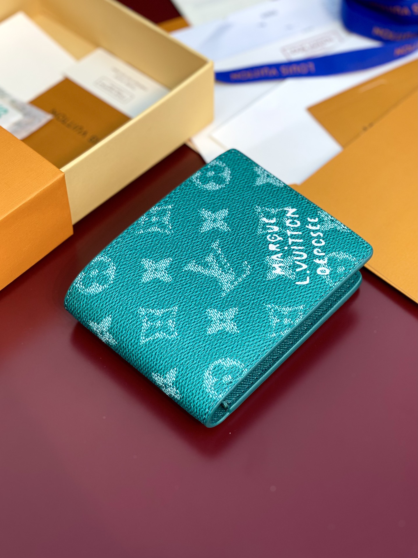 Louis Vuitton M12657 Multiple Wallet Monogram Heritage coated canvas Greem