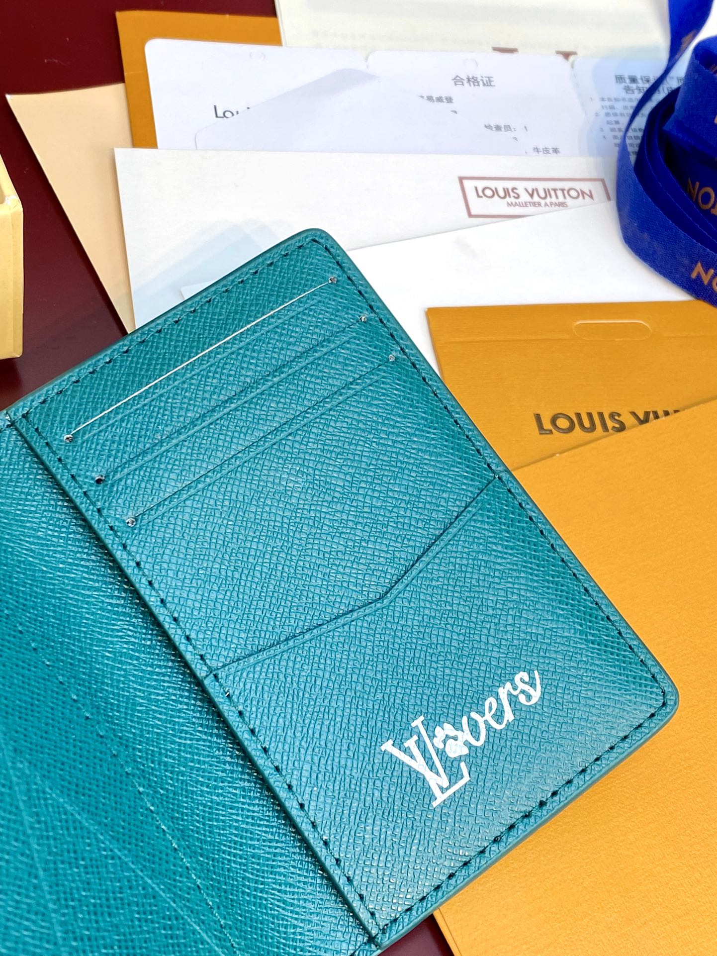 Louis Vuitton M12659 Pocket Organizer Monogram Heritage coated canvas Greem
