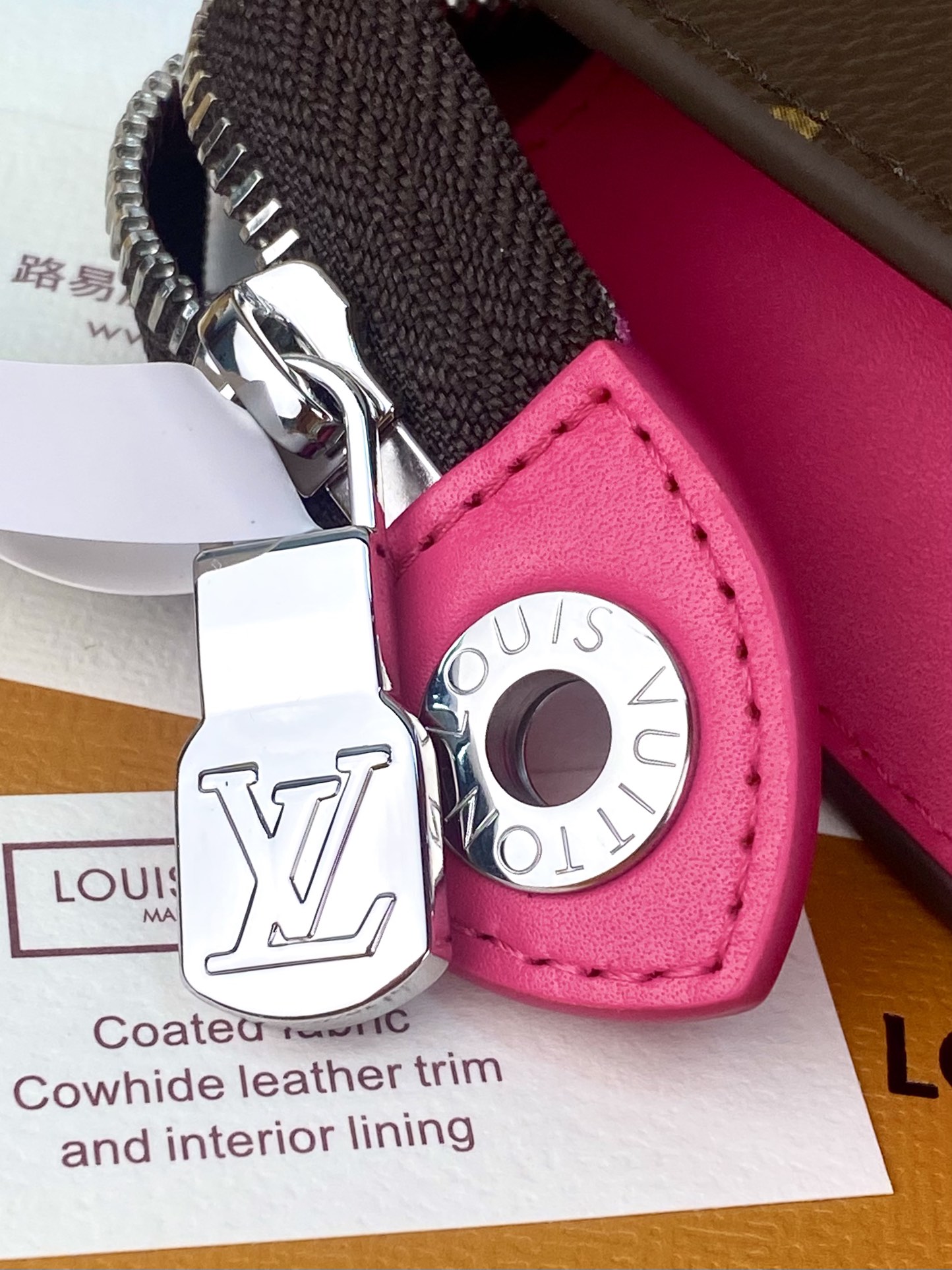 Louis Vuitton M12820 Pochette Voyage MM Monogram Macassar coated canva Pink