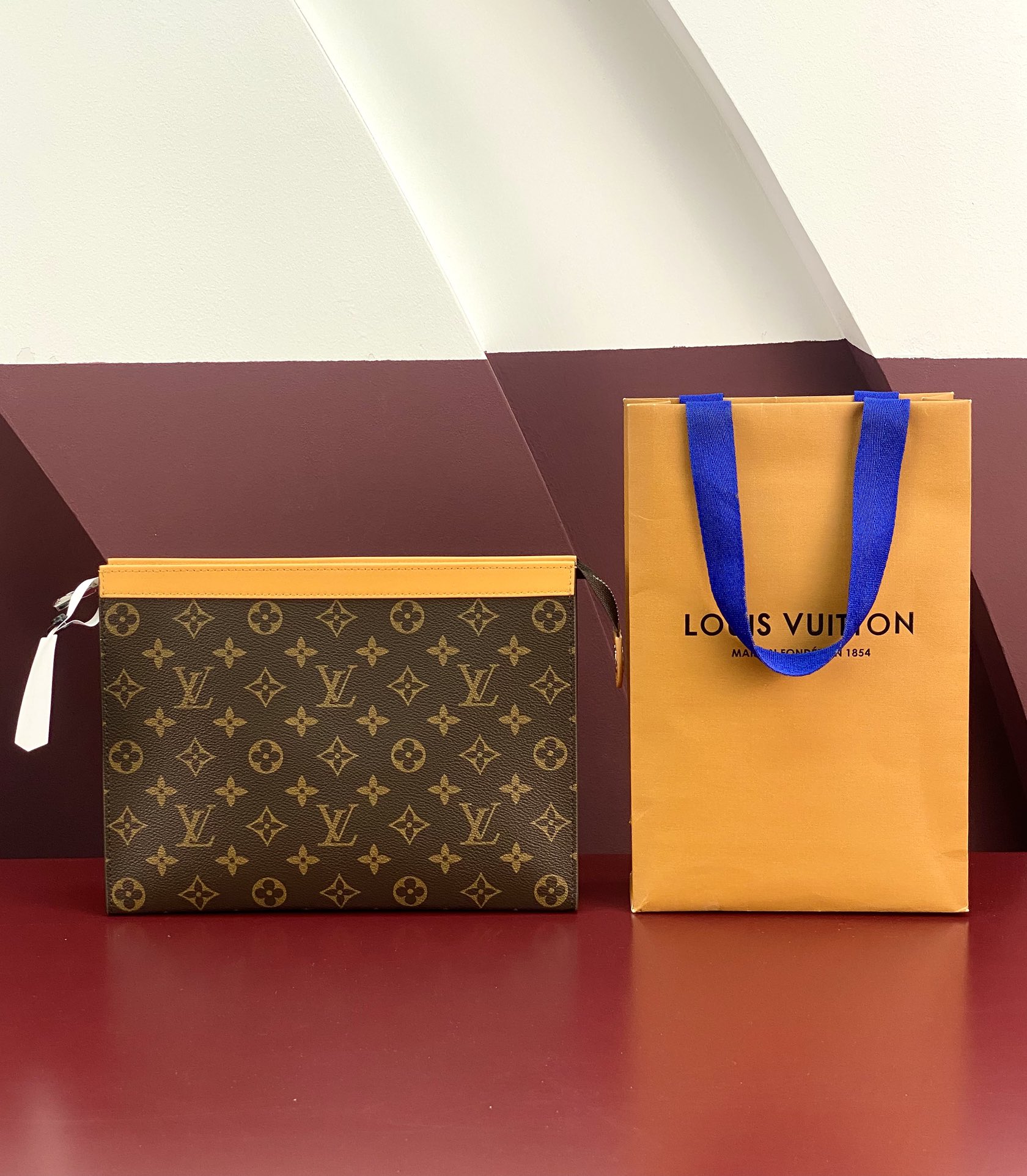 Louis Vuitton M12820 Pochette Voyage MM Monogram Macassar coated canva Yellow