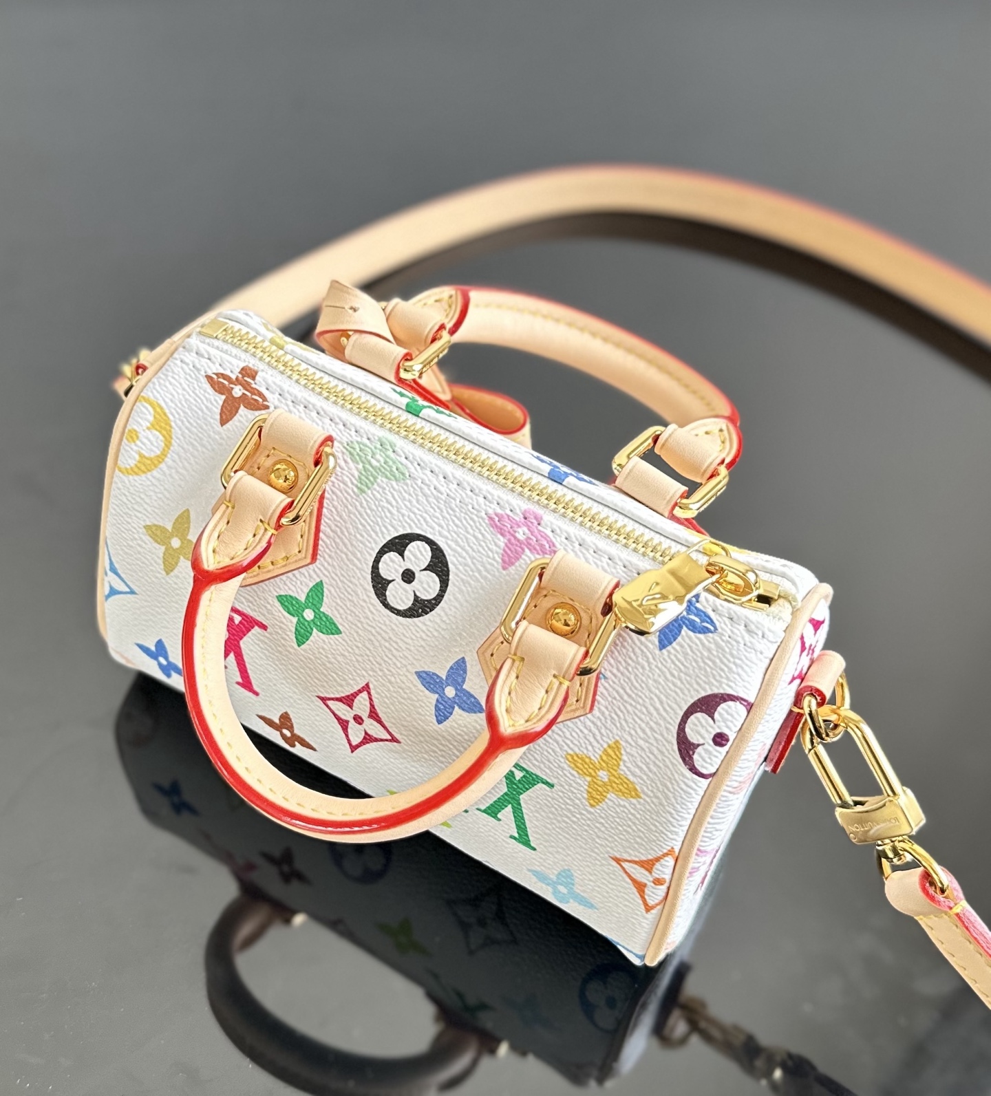 Louis Vuitton M13391 LV x TM Nano Speedy Monogram coated canvas Multicolored