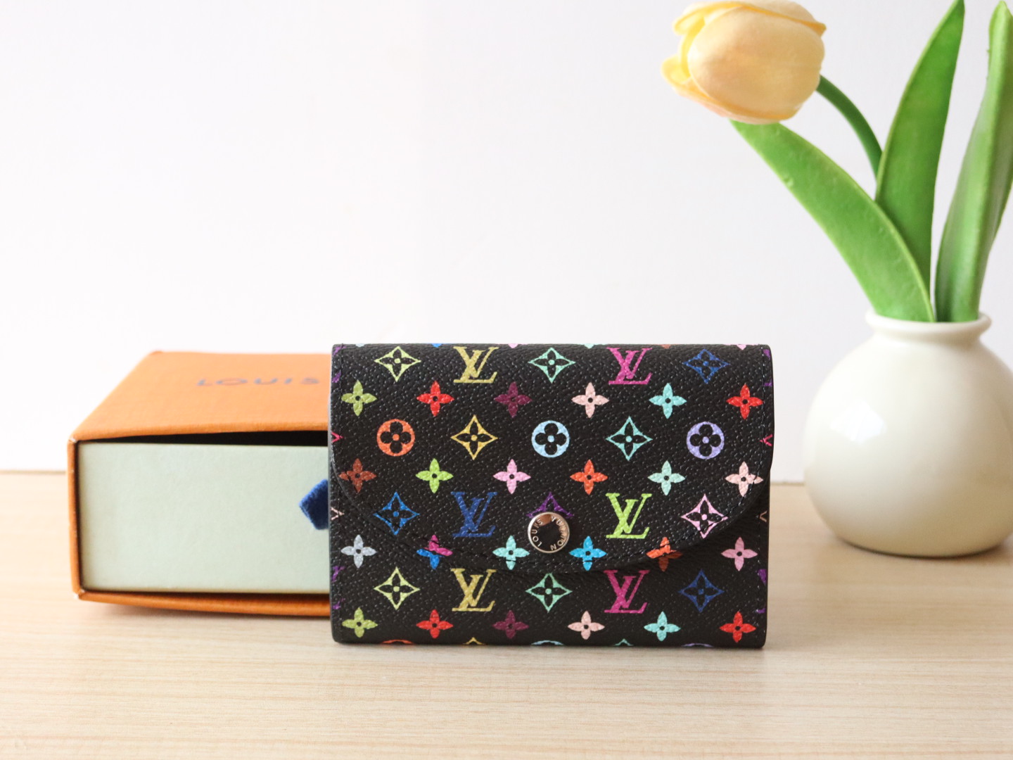 Louis Vuitton M13399 LV x TM  Rosalie Coin Purse Multicolored Black