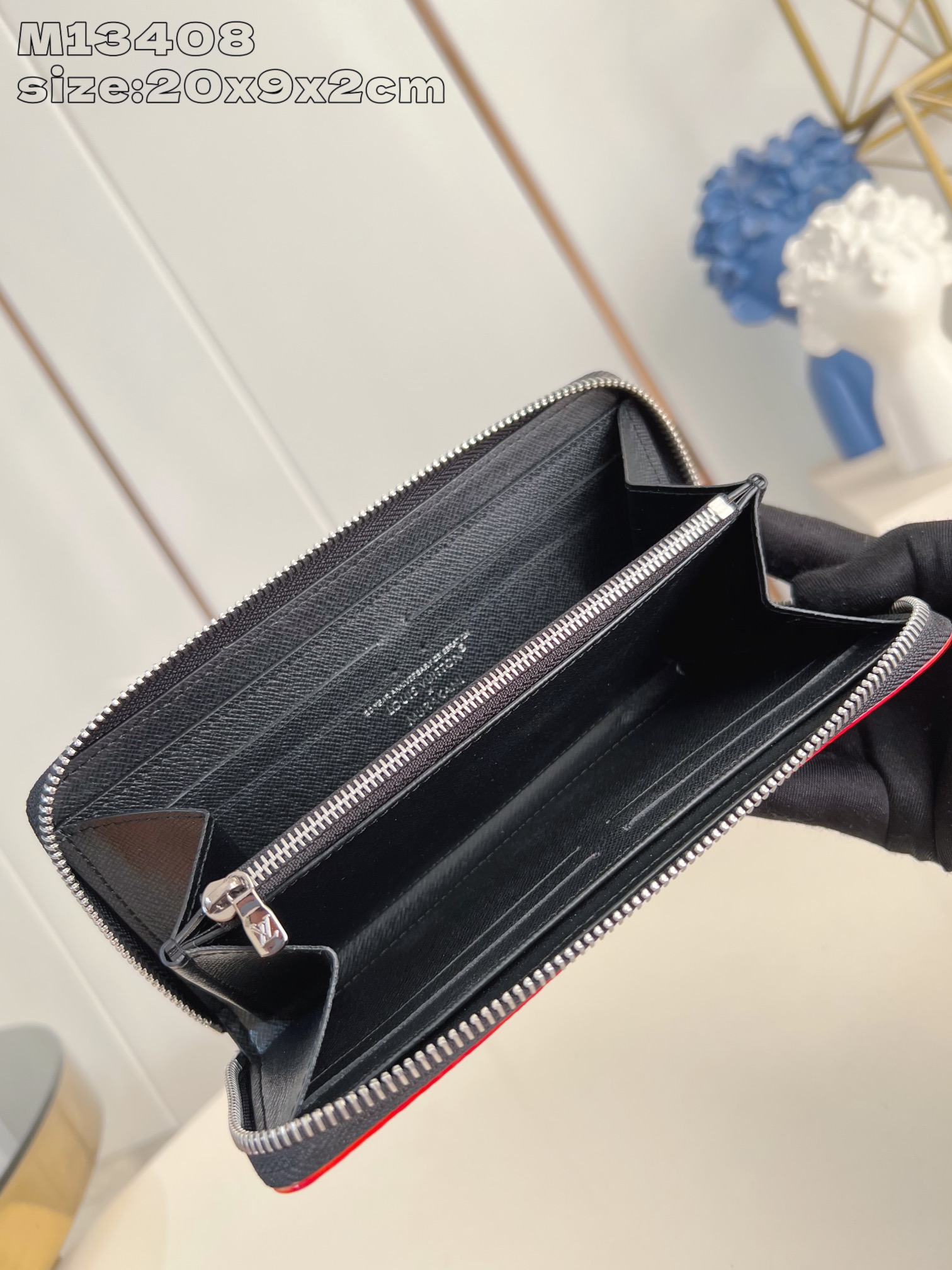 Louis Vuitton M13408 LV x TM Clemence Wallet Monogram Coated Canvas Multicolored Black