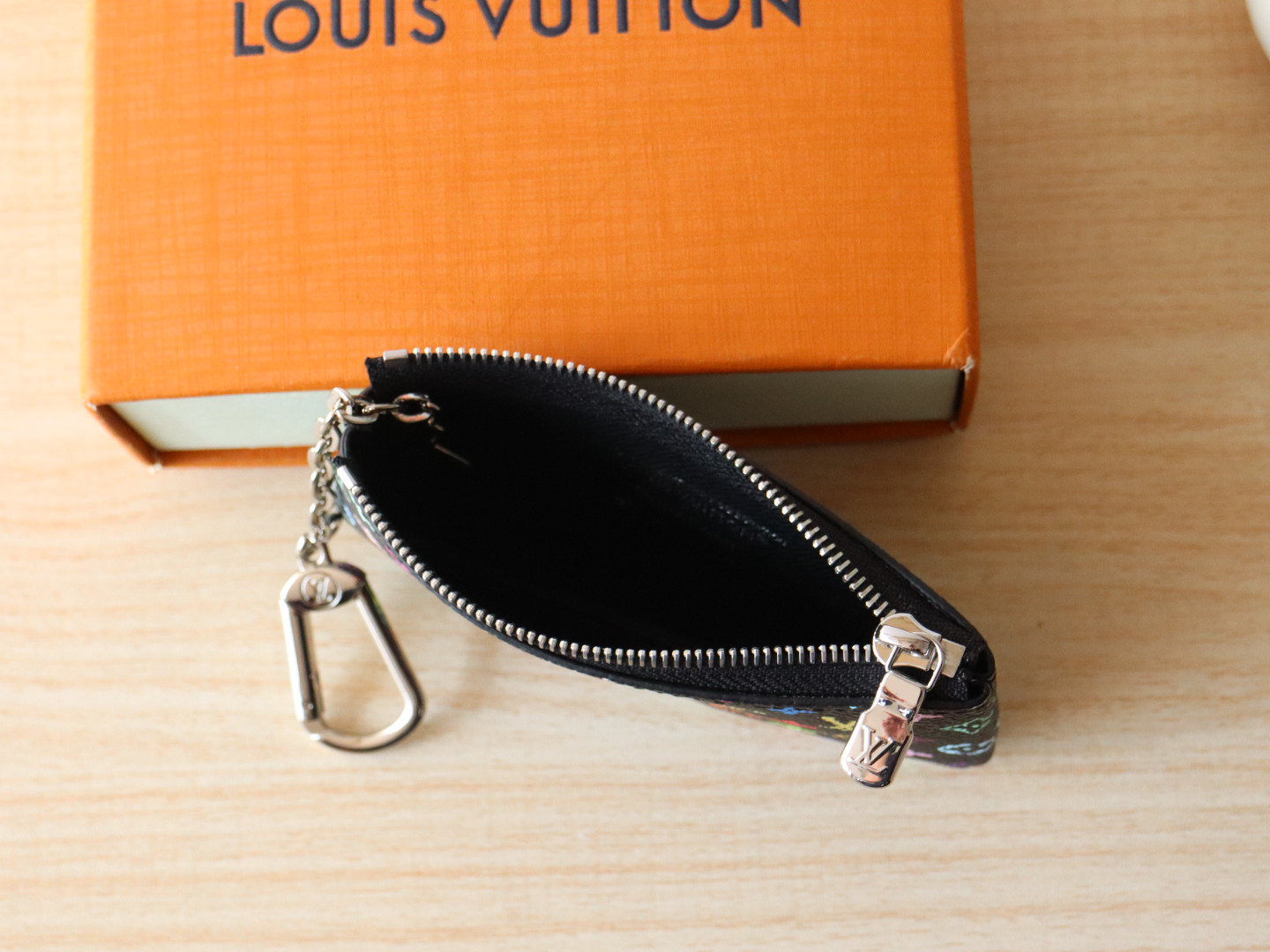 Louis Vuitton M13664 LV x TM Key Pouch Multicolored Black