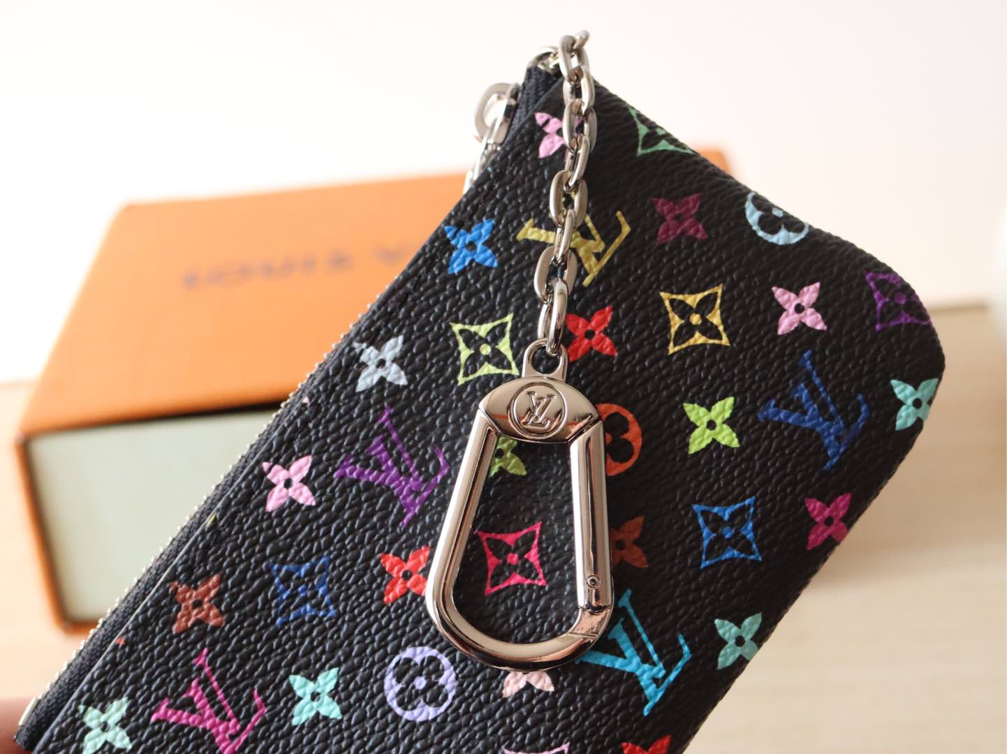 Louis Vuitton M13664 LV x TM Key Pouch Multicolored Black