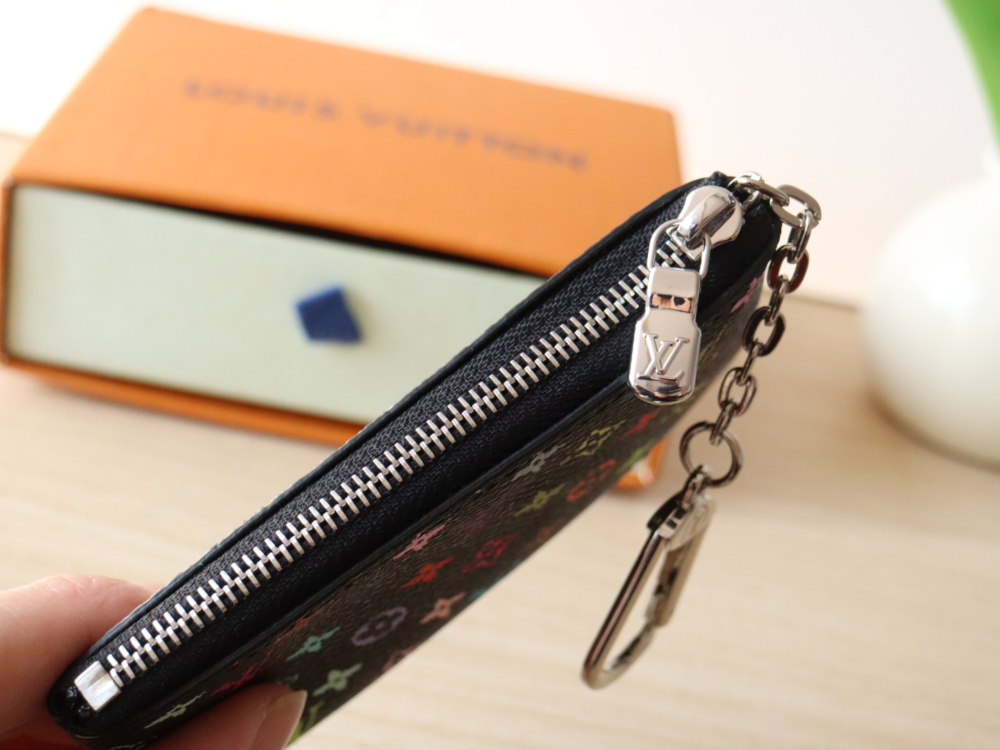 Louis Vuitton M13664 LV x TM Key Pouch Multicolored Black