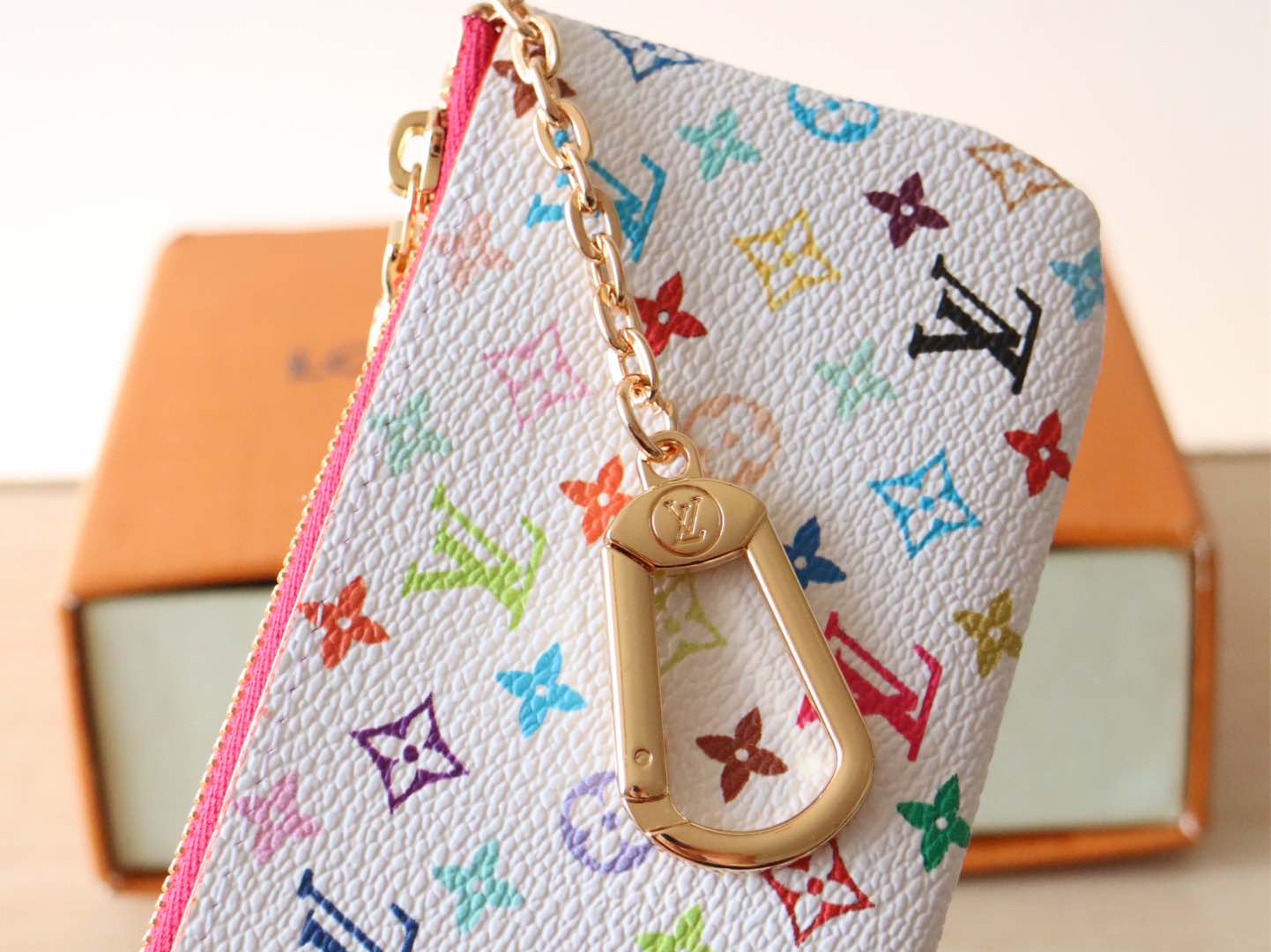 Louis Vuitton M13664 LV x TM Key Pouch Multicolored White