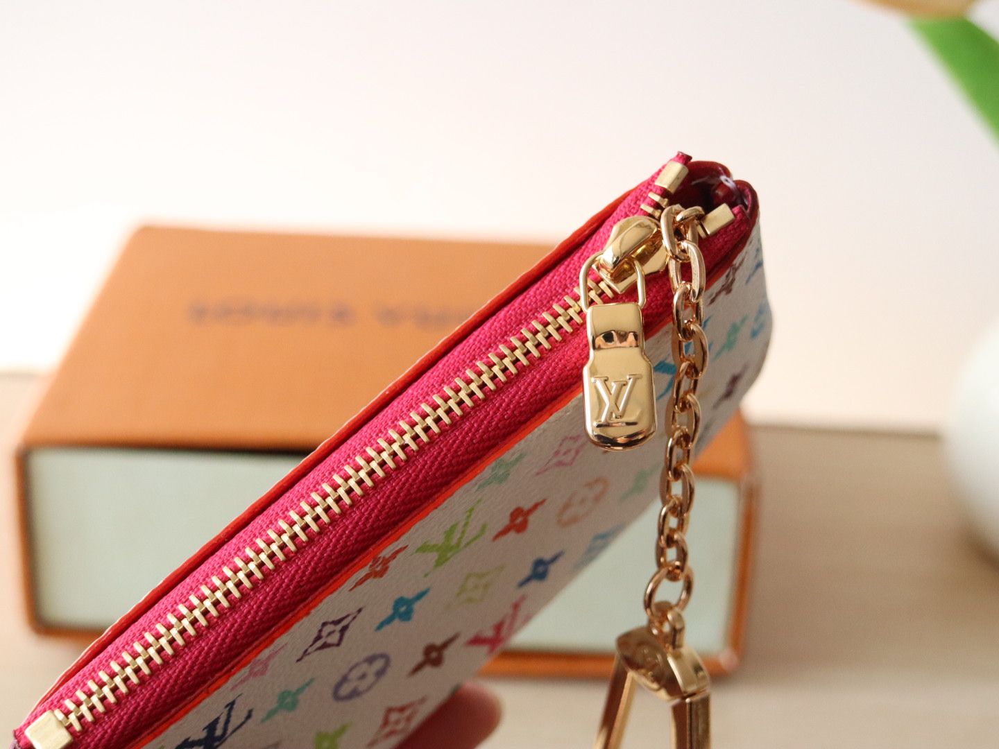 Louis Vuitton M13664 LV x TM Key Pouch Multicolored White
