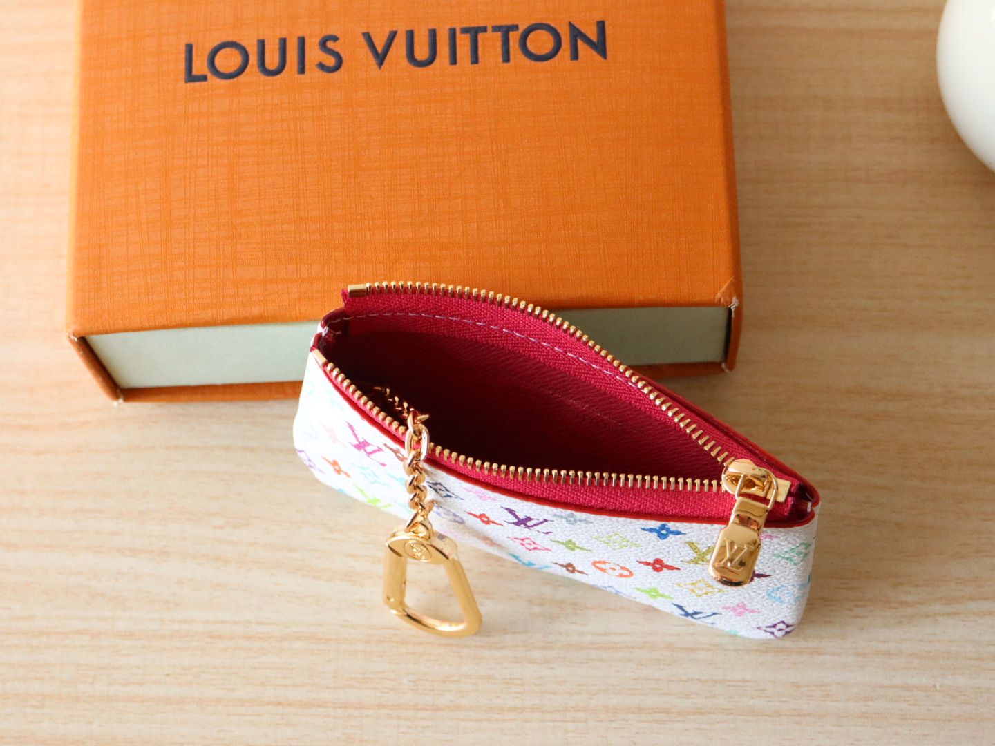 Louis Vuitton M13664 LV x TM Key Pouch Multicolored White