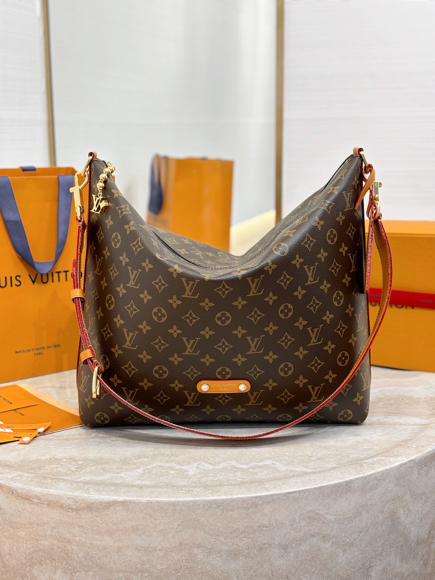 Louis Vuitton M14018 Vagabond Hobo Monogram coated canvas