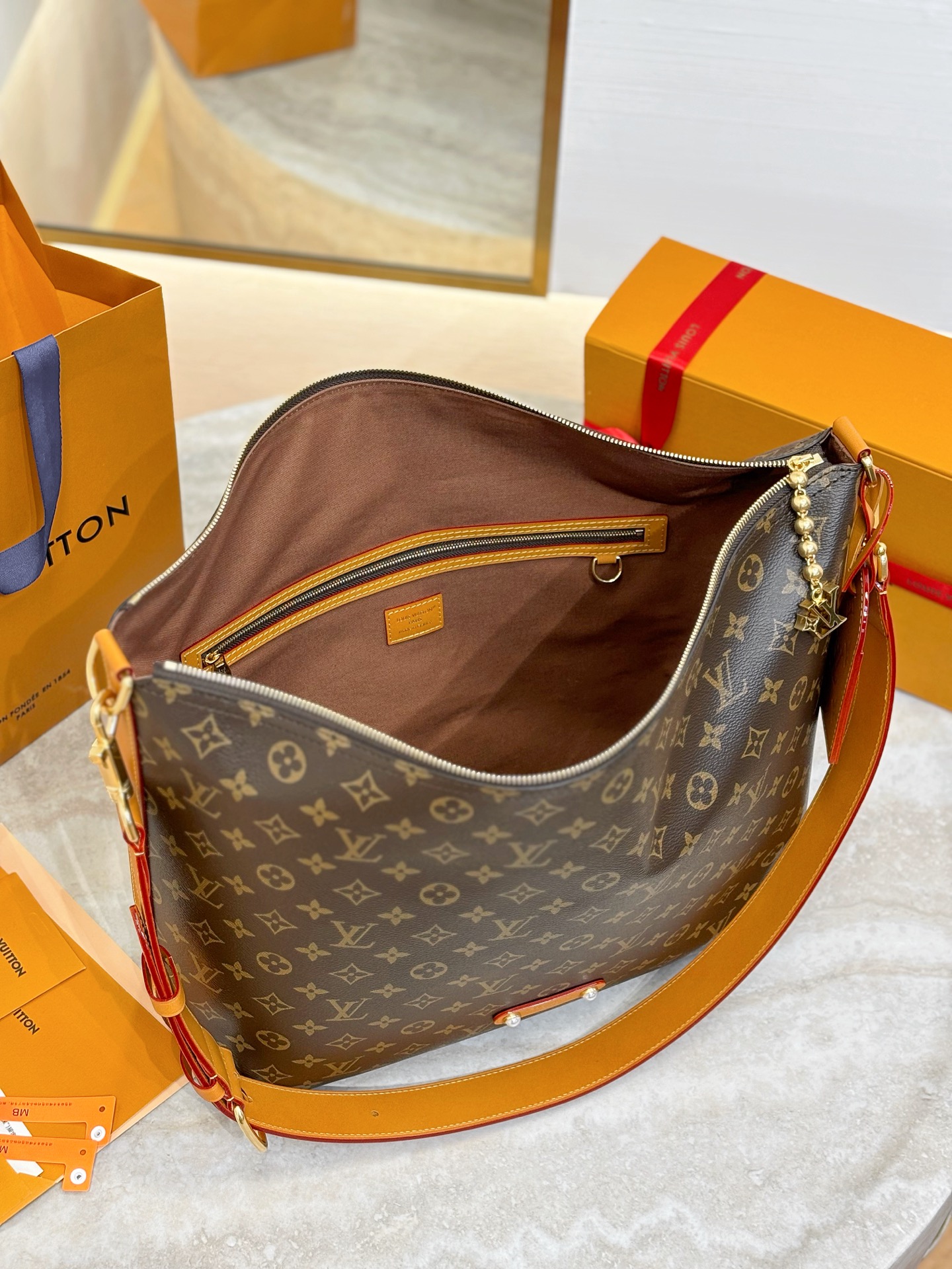 Louis Vuitton M14018 Vagabond Hobo Monogram coated canvas