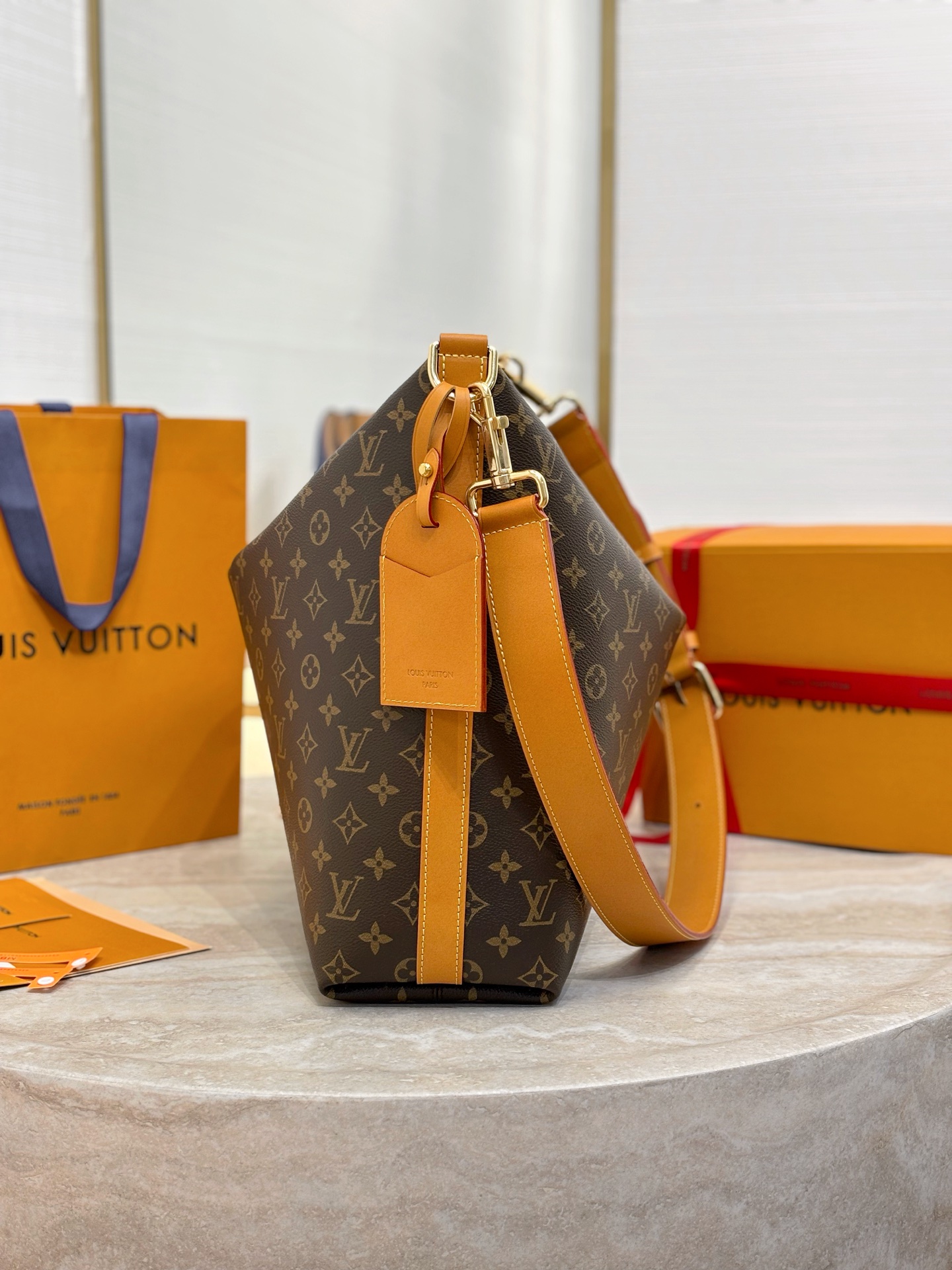 Louis Vuitton M14018 Vagabond Hobo Monogram coated canvas