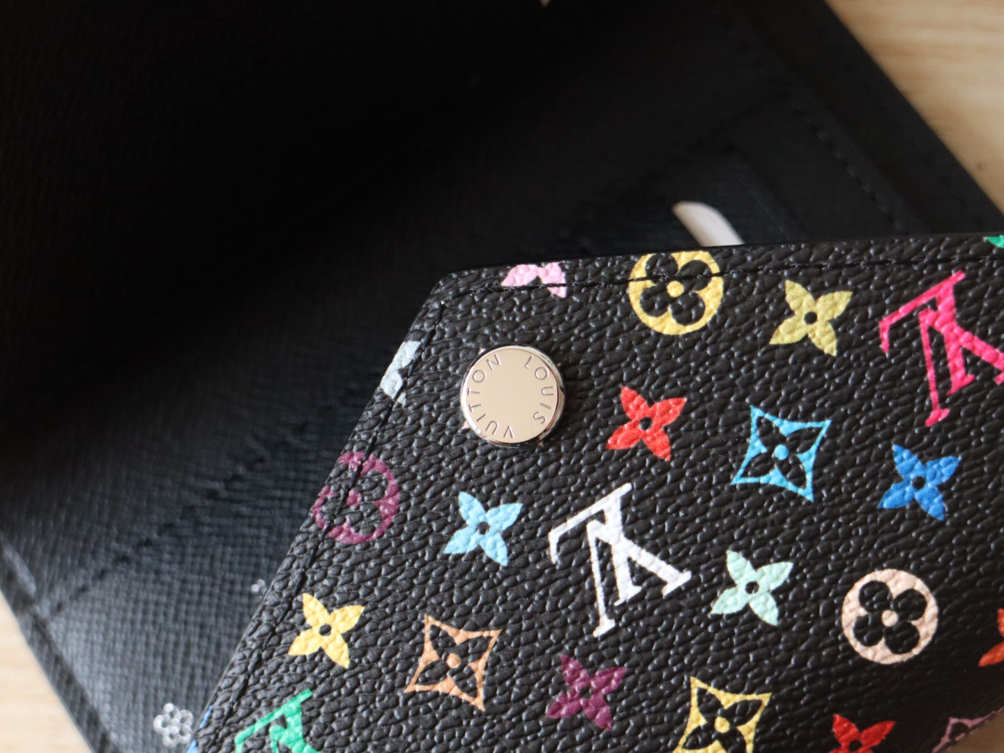 Louis Vuitton M14163 LV x TM Victorine Wallet Multicolored Black