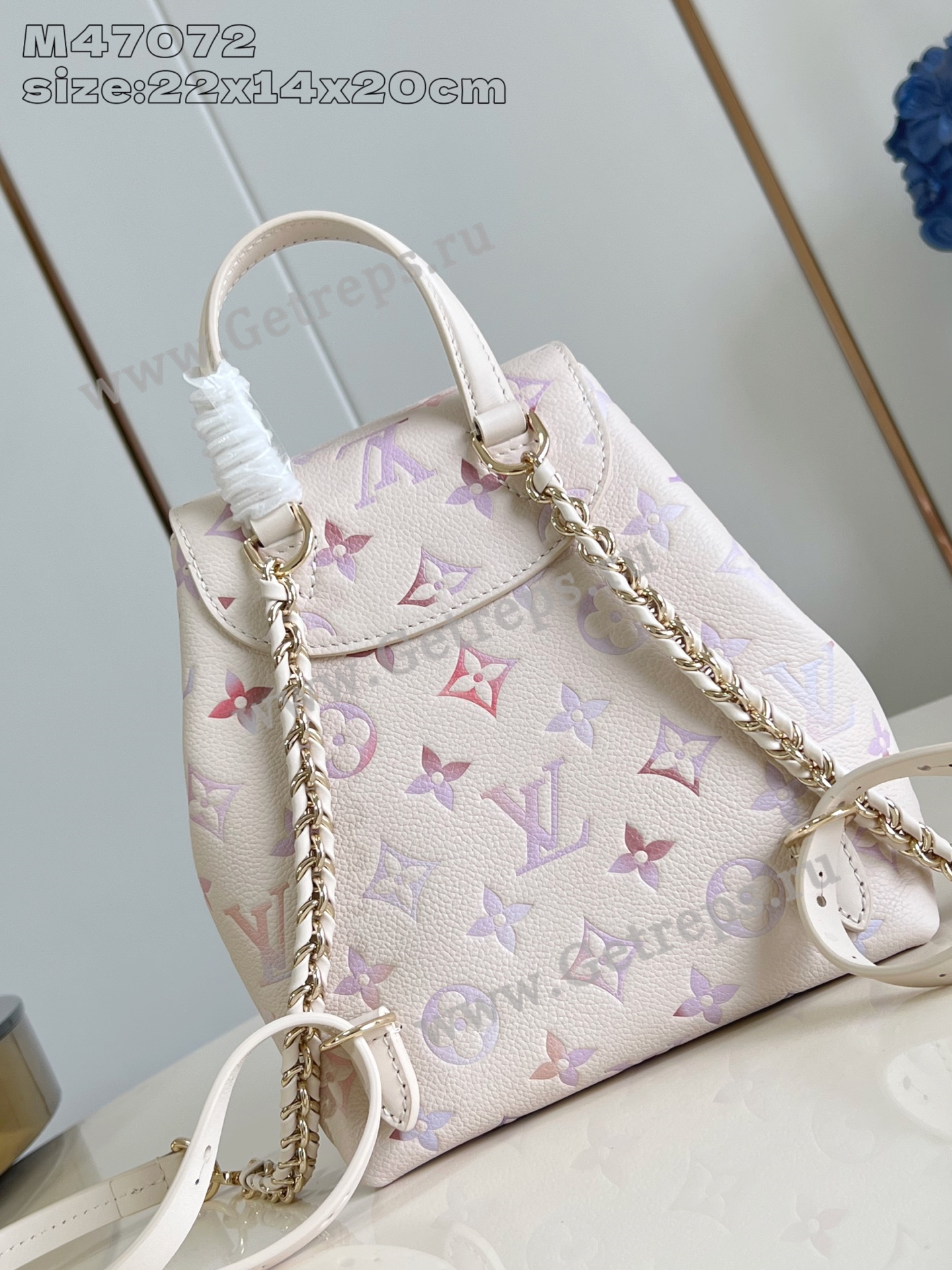 Louis Vuitton M15113 Backpack Embossed grained cowhide leather Dream Beige