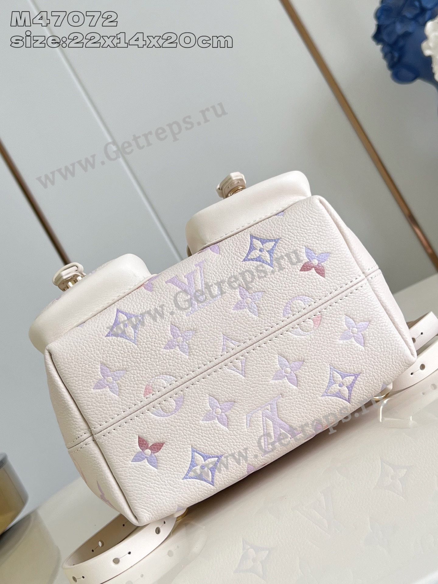 Louis Vuitton M15113 Backpack Embossed grained cowhide leather Dream Beige