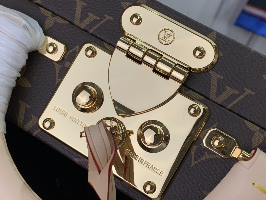 Louis Vuitton M20076 Jewelry Vanity Coated Canvas Apricot