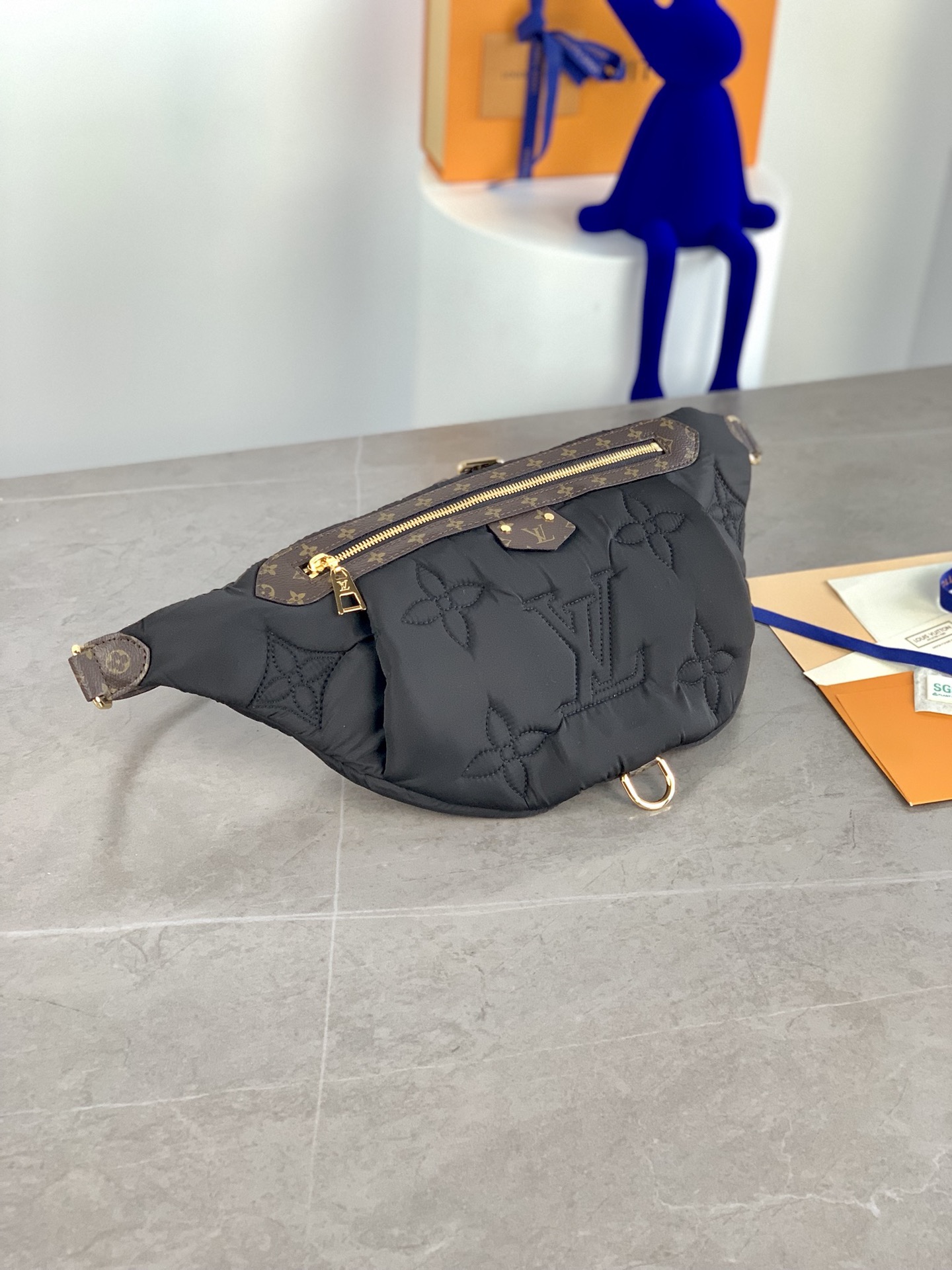 Louis Vuitton M20972 Maxi Bumbag Recycled Nylon Black Black