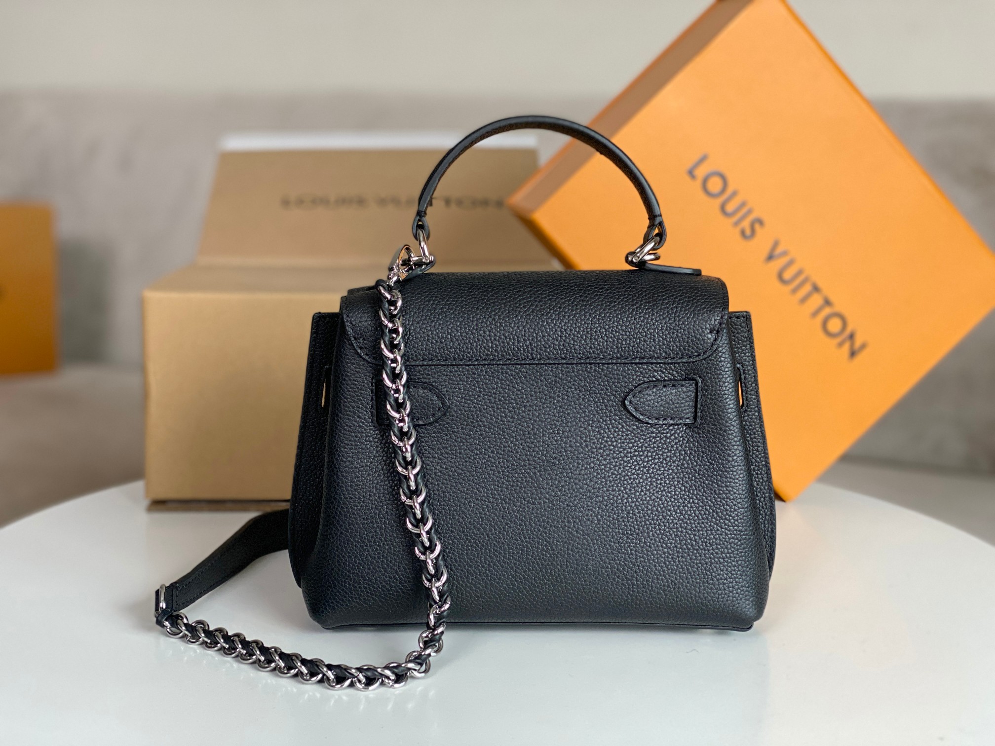 Louis Vuitton M20997 LockMe Ever Mini Black Grained calf leather