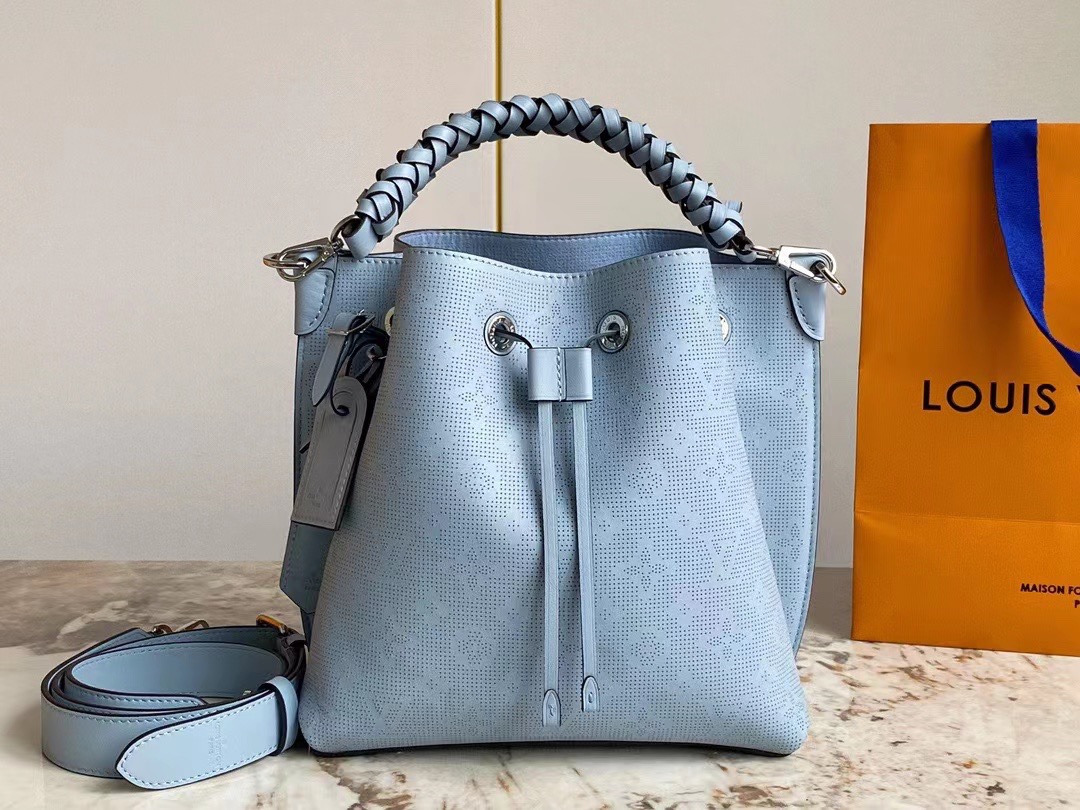 Louis Vuitton M21006 Muria Mahina Perforated Calfskin Leather Blue