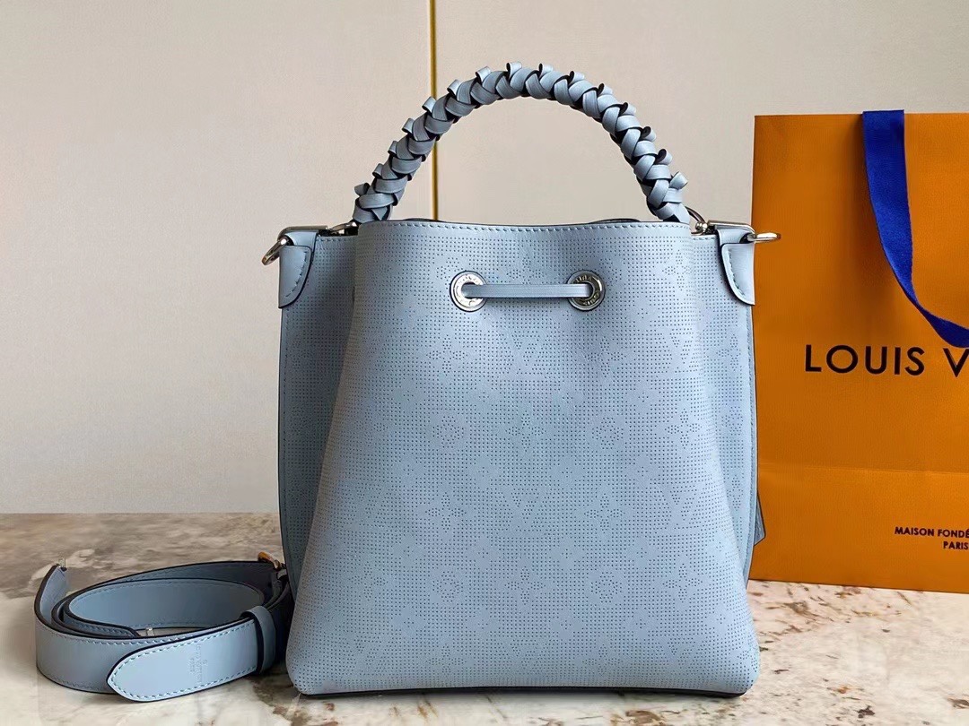 Louis Vuitton M21006 Muria Mahina Perforated Calfskin Leather Blue