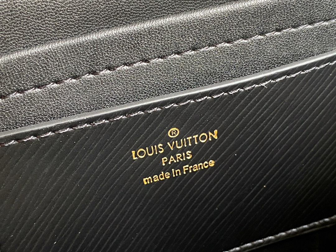 Louis Vuitton M21554 Twist MM Black Epi Grained Leather