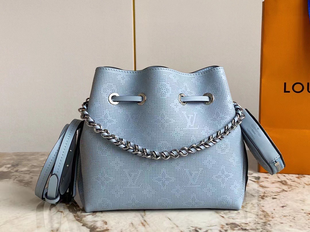 Louis Vuitton M21886 Bella Mahina Perforated Calfskin Leather Blue