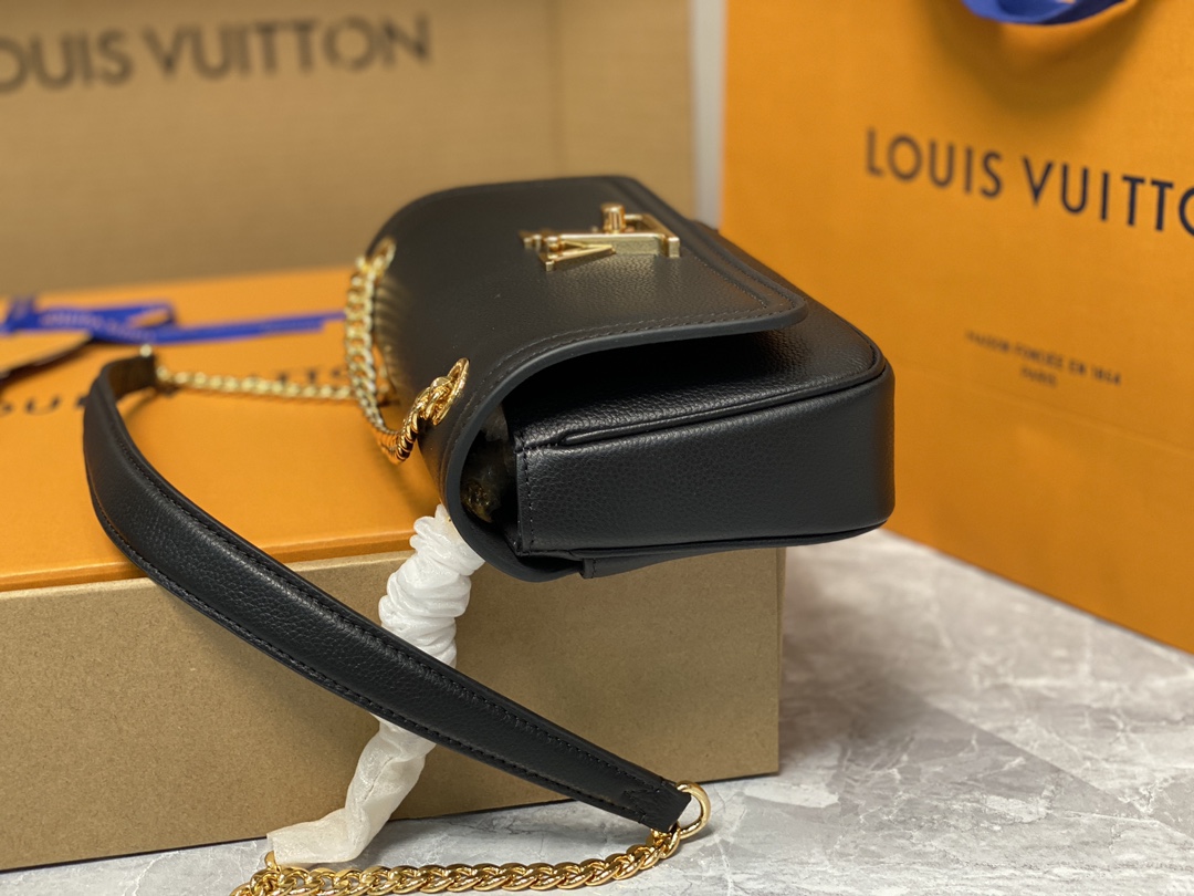 Louis Vuitton M22303 LockMe Chain Bag East West Black