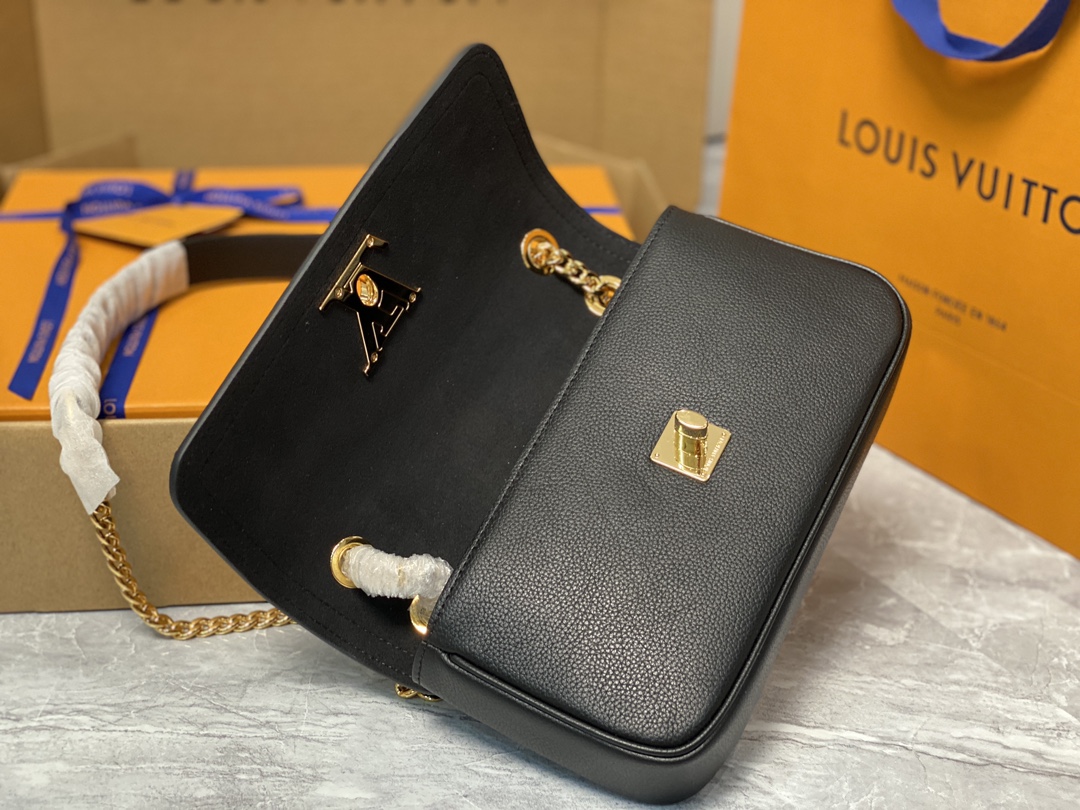 Louis Vuitton M22303 LockMe Chain Bag East West Black