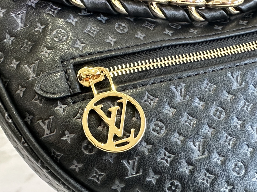 Louis Vuitton M22591 Loop Baguette Handbag Black Calfskin