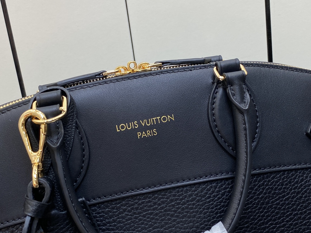 Louis Vuitton M22914 Lock It MM Taurillon Leather Smooth Calfskin Black
