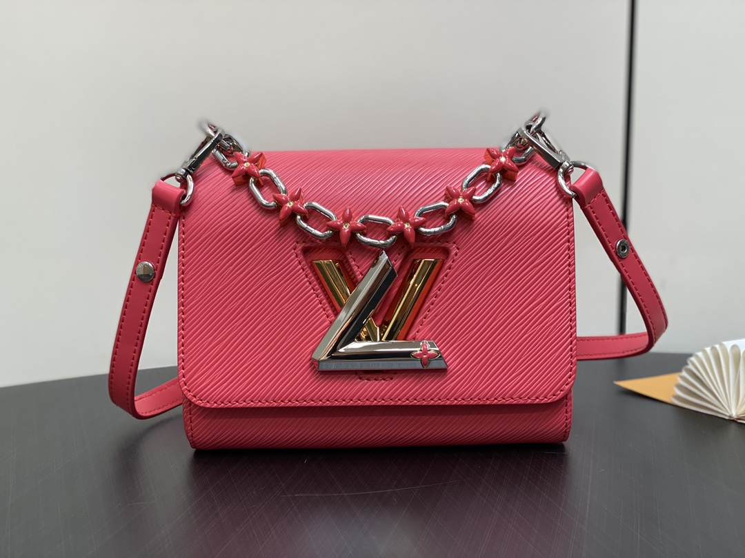 Louis Vuitton M24042 Twist MM Epi Grained Cowhide Leather Pink