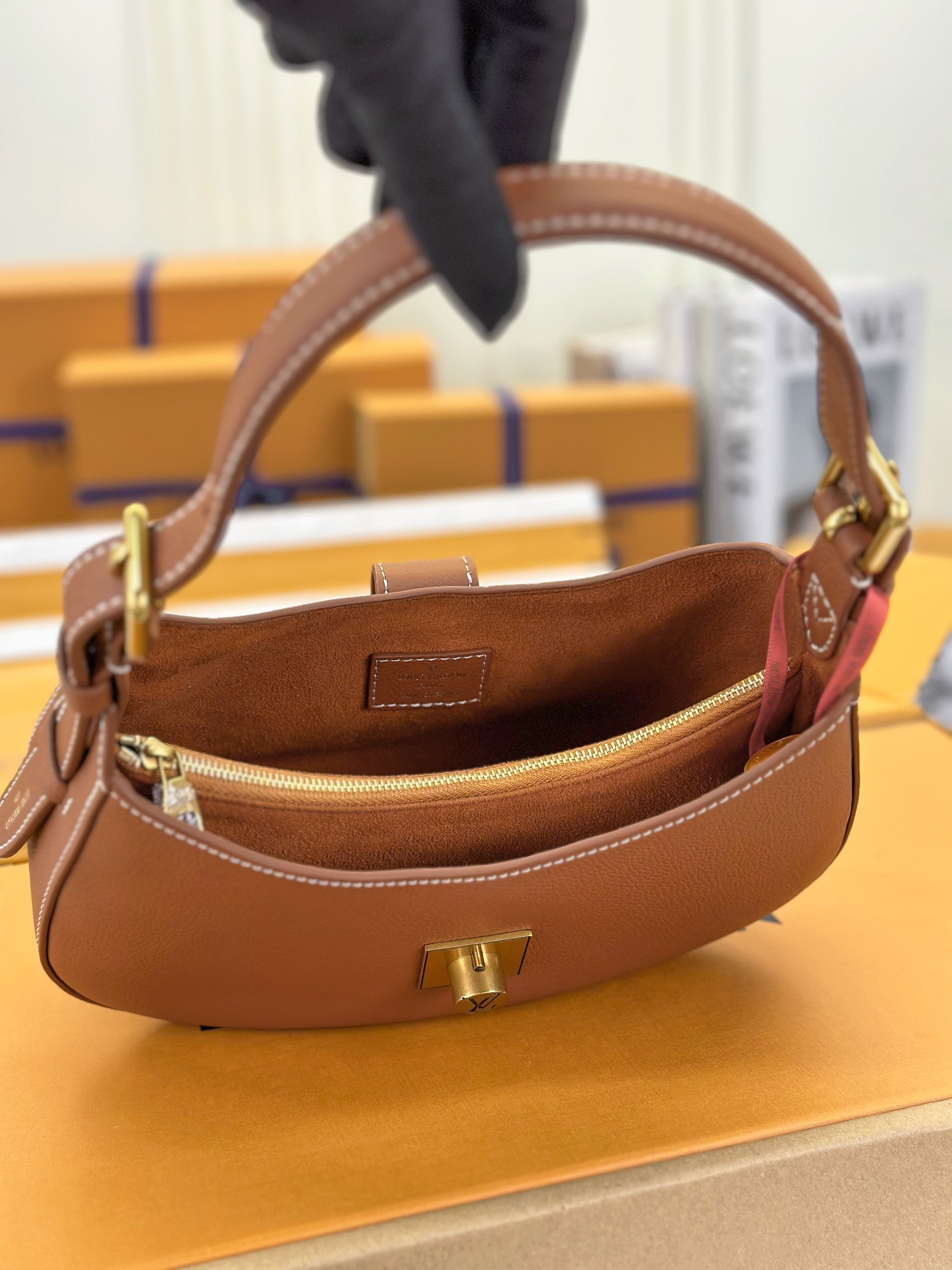 Louis Vuitton M24611 Low Key Shoulder Bag Cognac