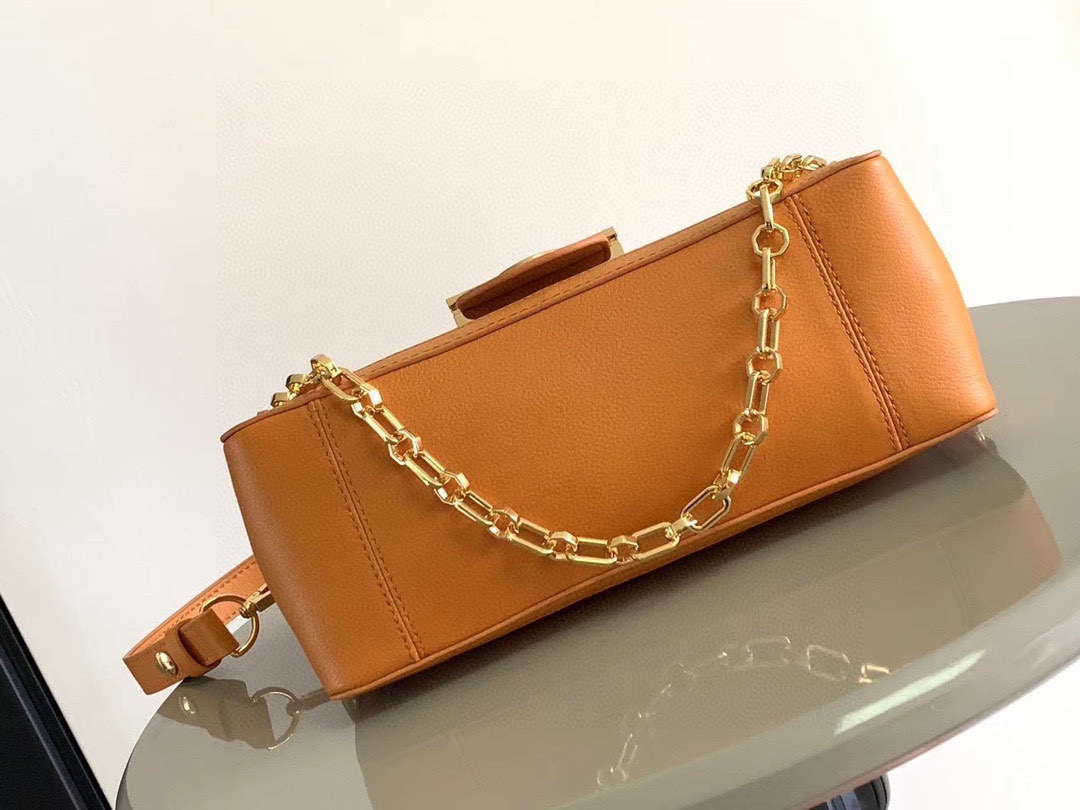 Louis Vuitton M25048 Dauphine Soft MM Calfskin Orange