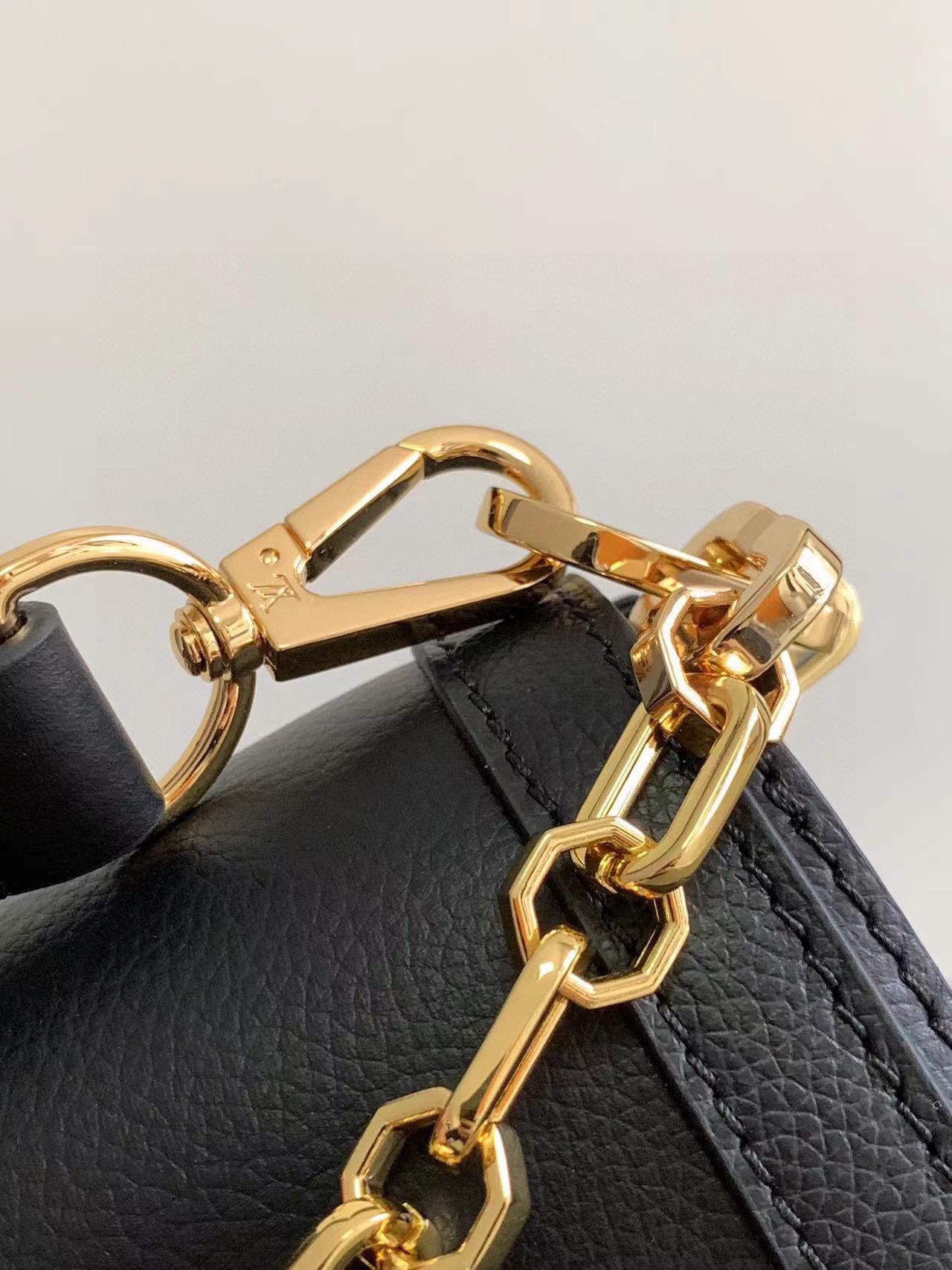 Louis Vuitton M25209 Dauphine Soft MM Calfskin Black