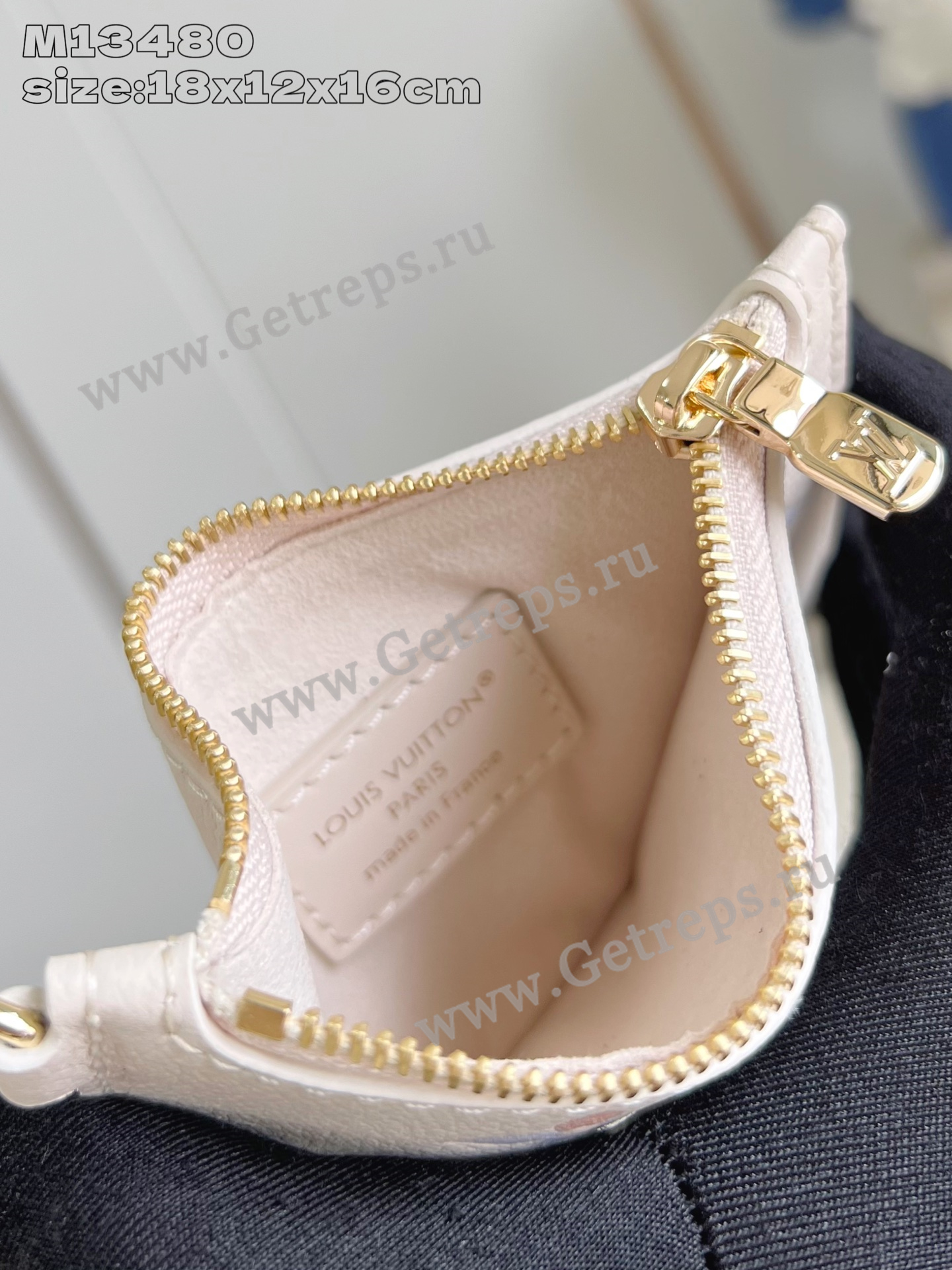 Louis Vuitton M25673 All In BB Embossed grained cowhide leather Dream Beige