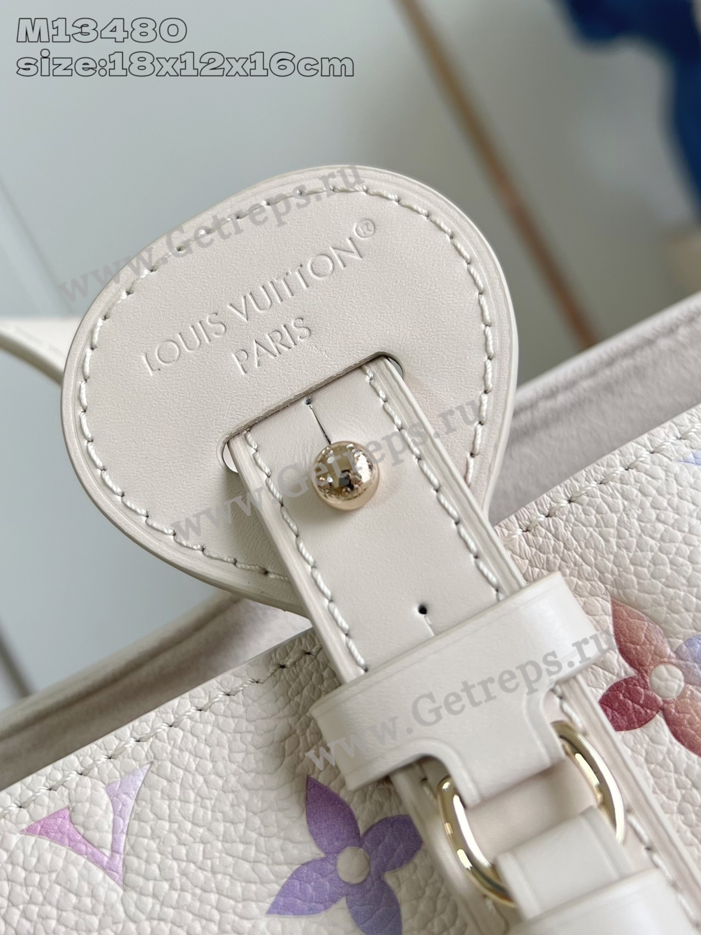 Louis Vuitton M25673 All In BB Embossed grained cowhide leather Dream Beige