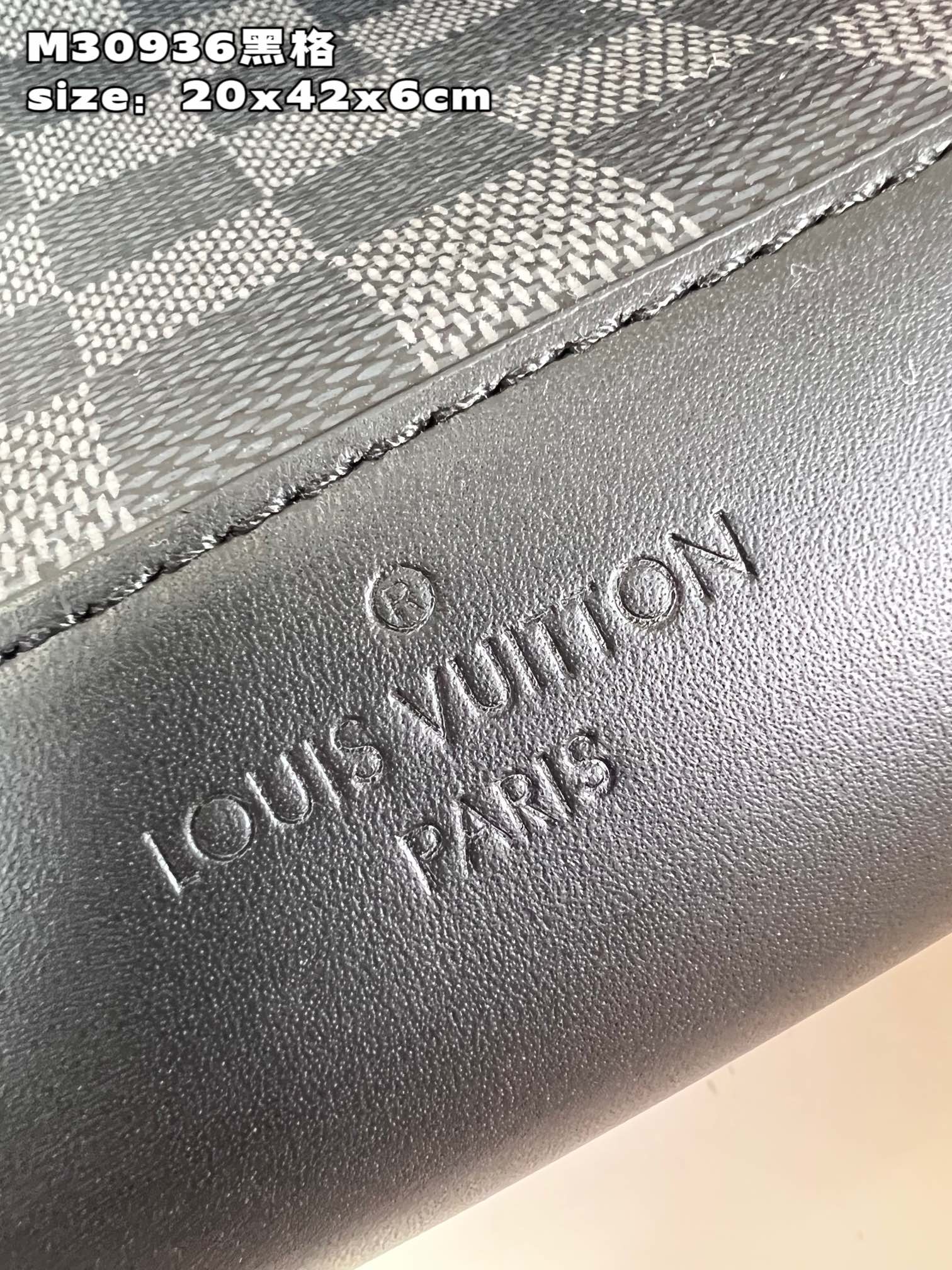 Louis Vuitton M30936 Duo Slingbag Black Monogram coated canvas and Taiga Cowhide Leather