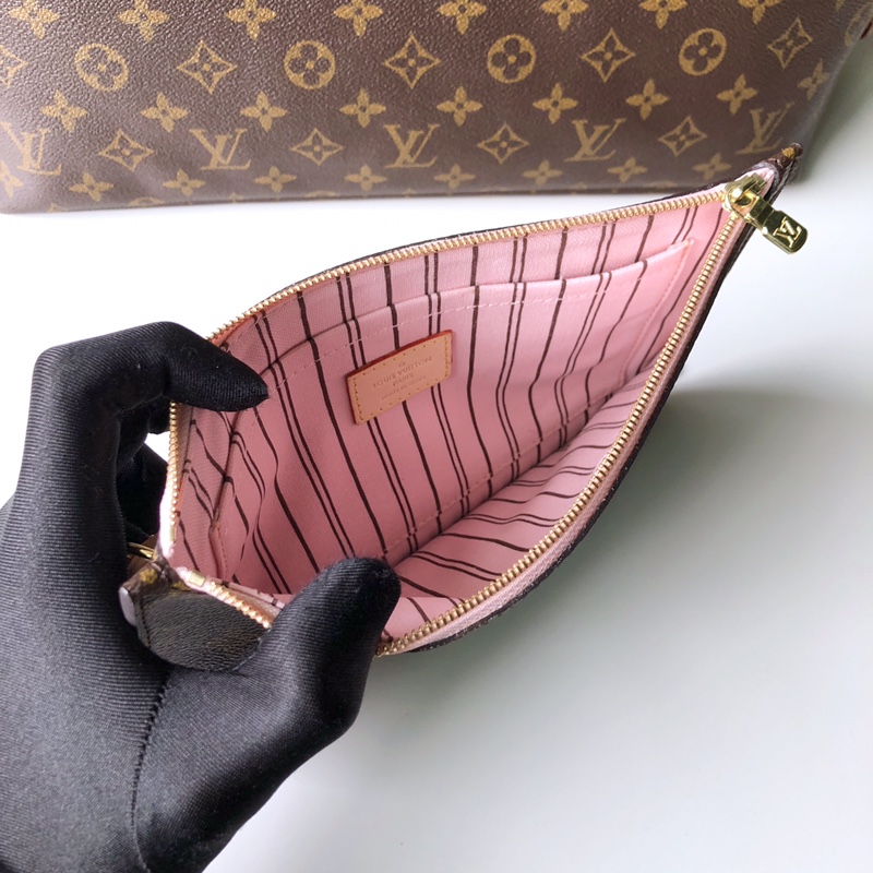 Louis Vuitton M41180 Neverfull GM Monogram Coated Canvas Peony