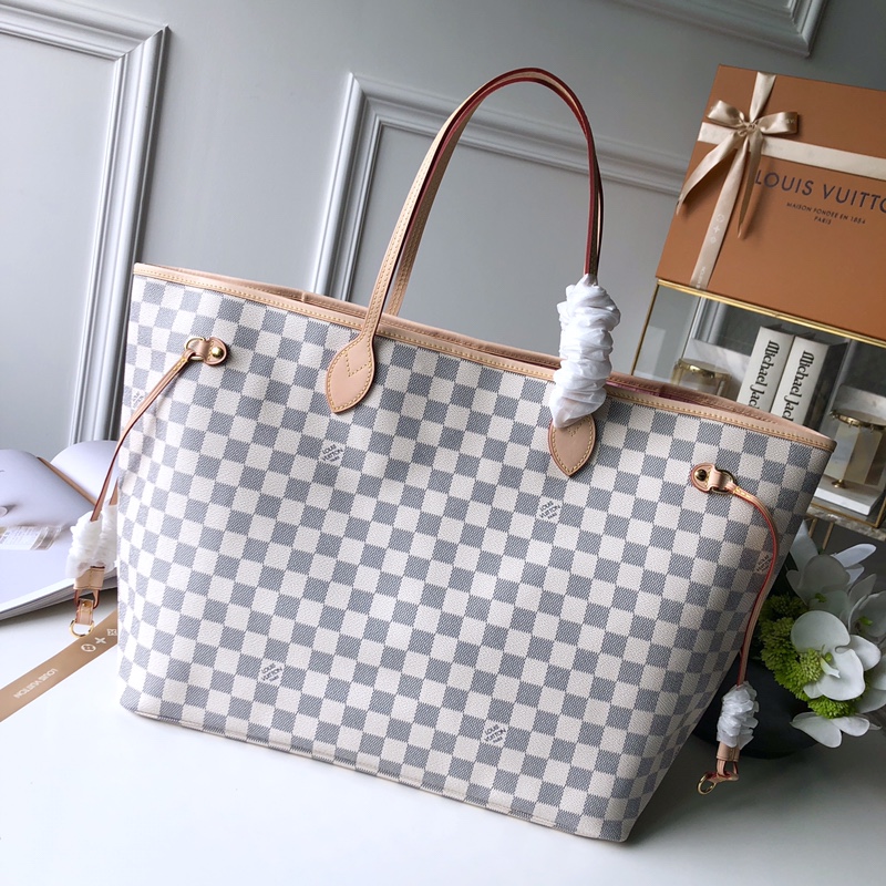 Louis Vuitton M41604 Neverfull GM Damier Azur coated canvas Rose