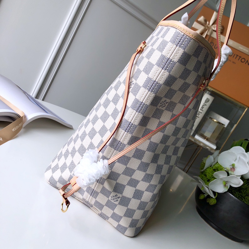 Louis Vuitton M41604 Neverfull GM Damier Azur coated canvas Rose