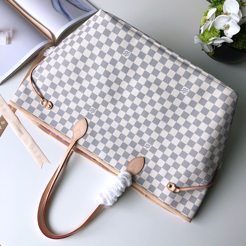 Louis Vuitton M41604 Neverfull GM Damier Azur coated canvas Rose