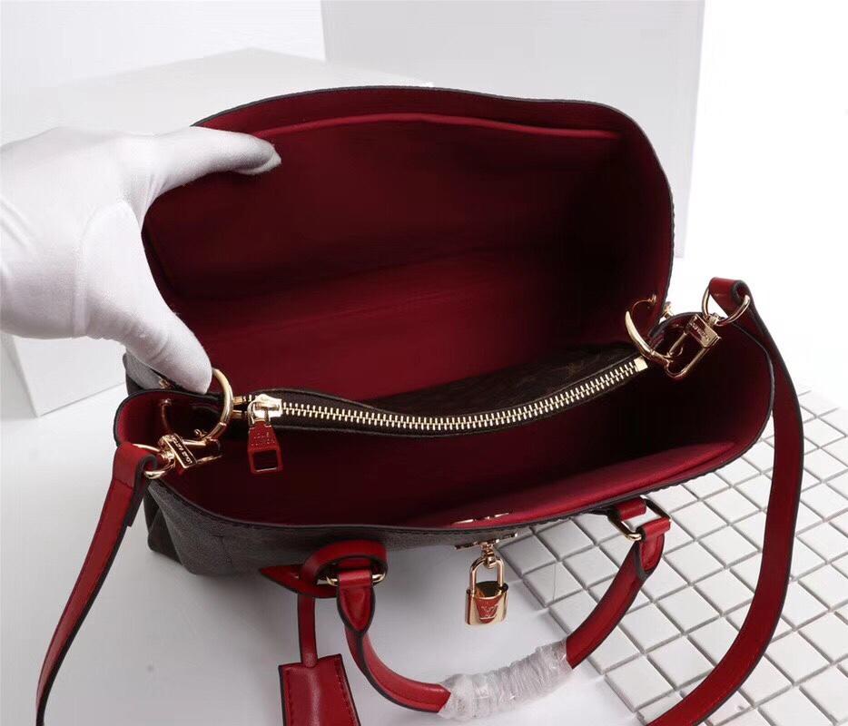 Louis Vuitton M43553 Flower Tote Monogram Coated Canvas Red
