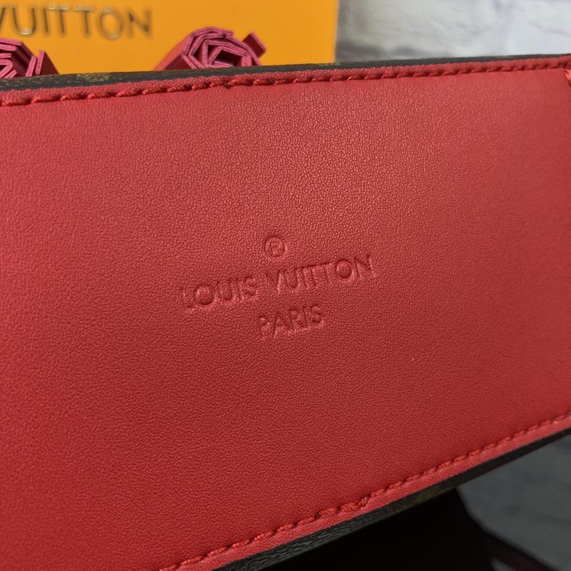 Louis Vuitton M43558 Saintonge Monogram Coated Canvas and Smooth Calfskin Leather Rose