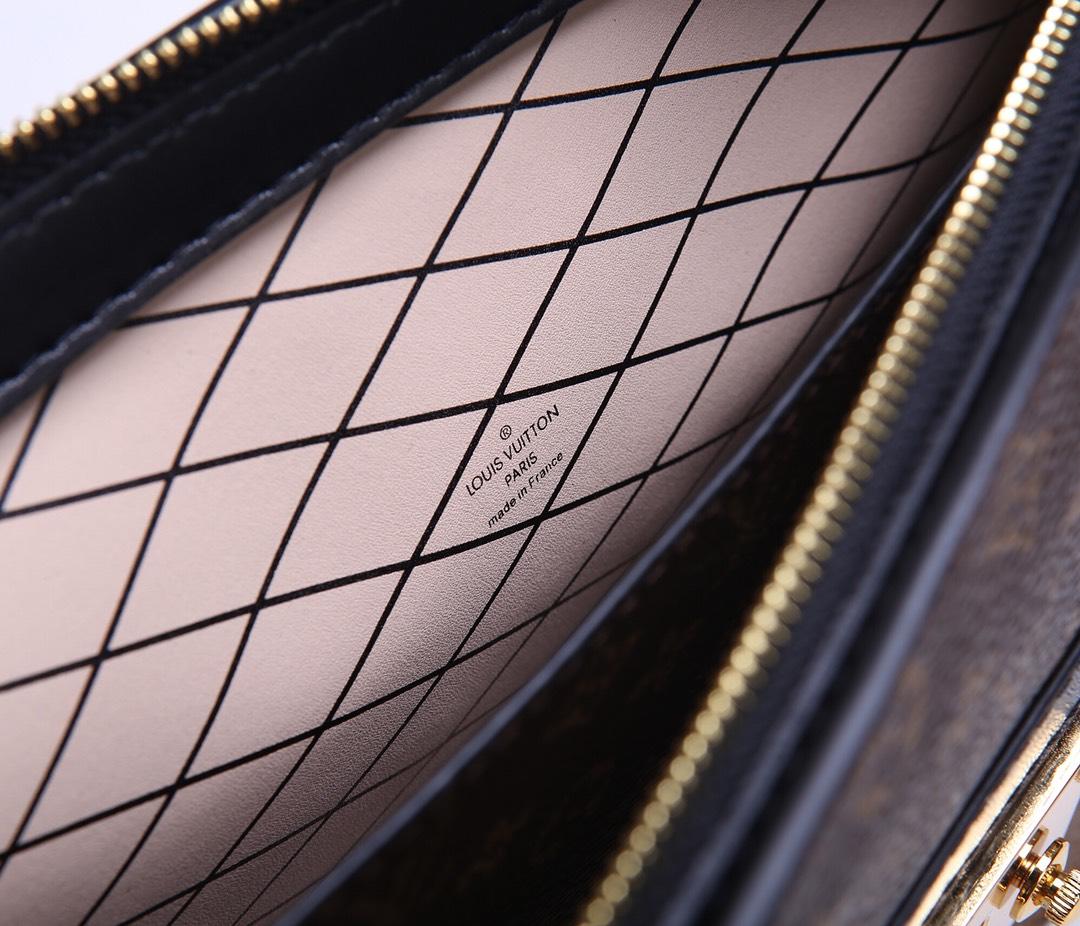 Louis Vuitton M43596 Trunk Clutch Monogram Reverse Canvas 