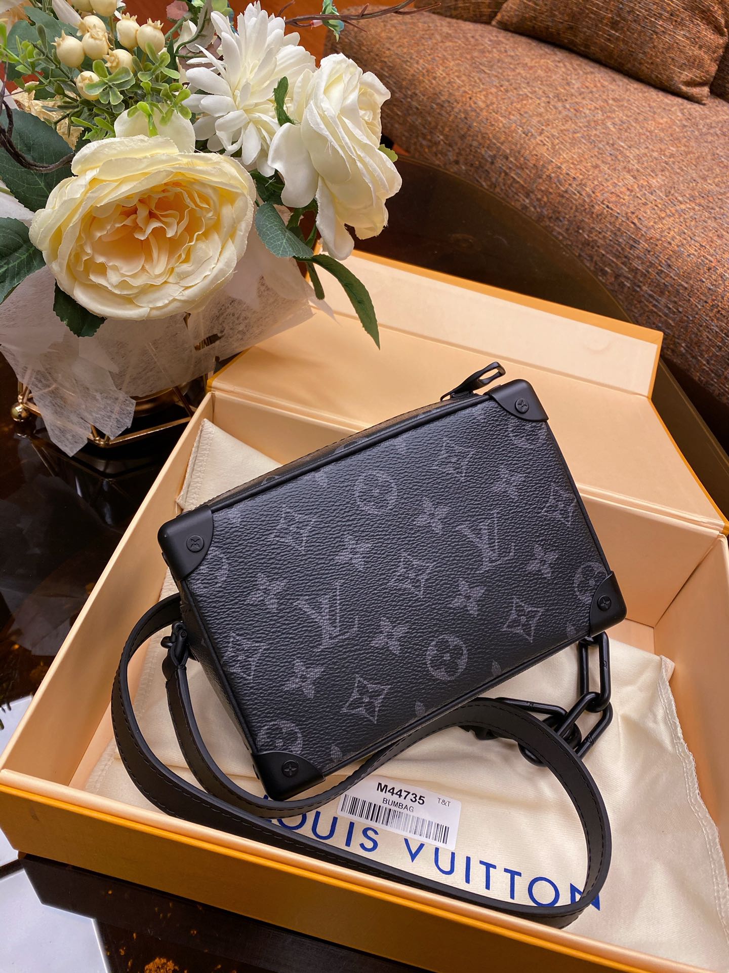 Louis Vuitton M44735 Mini Soft Trunk Bag and Monogram Eclipse coated canvas