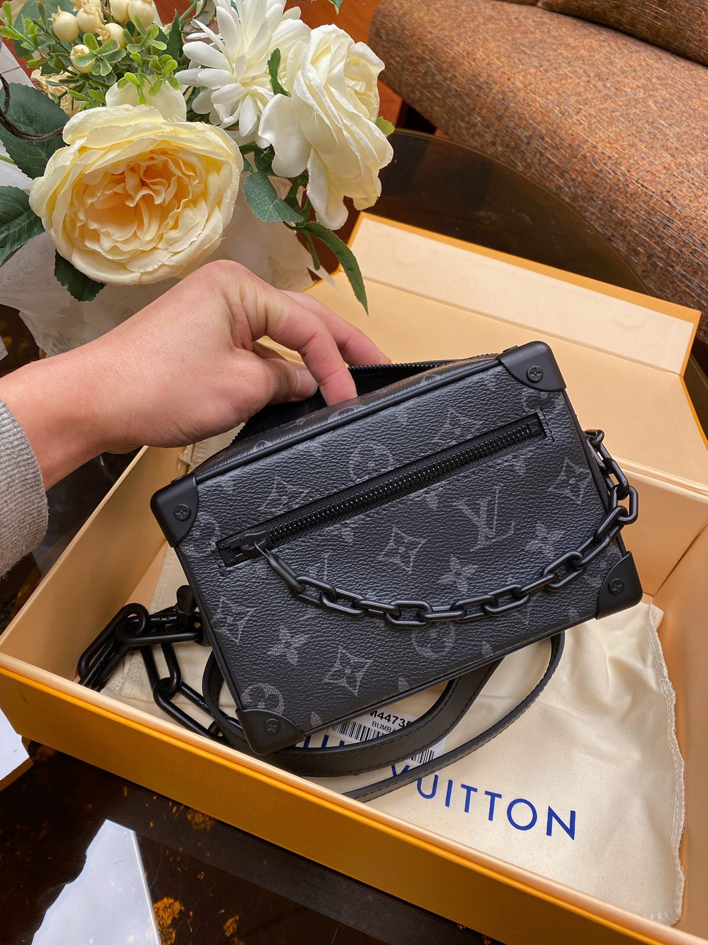 Louis Vuitton M44735 Mini Soft Trunk Bag and Monogram Eclipse coated canvas